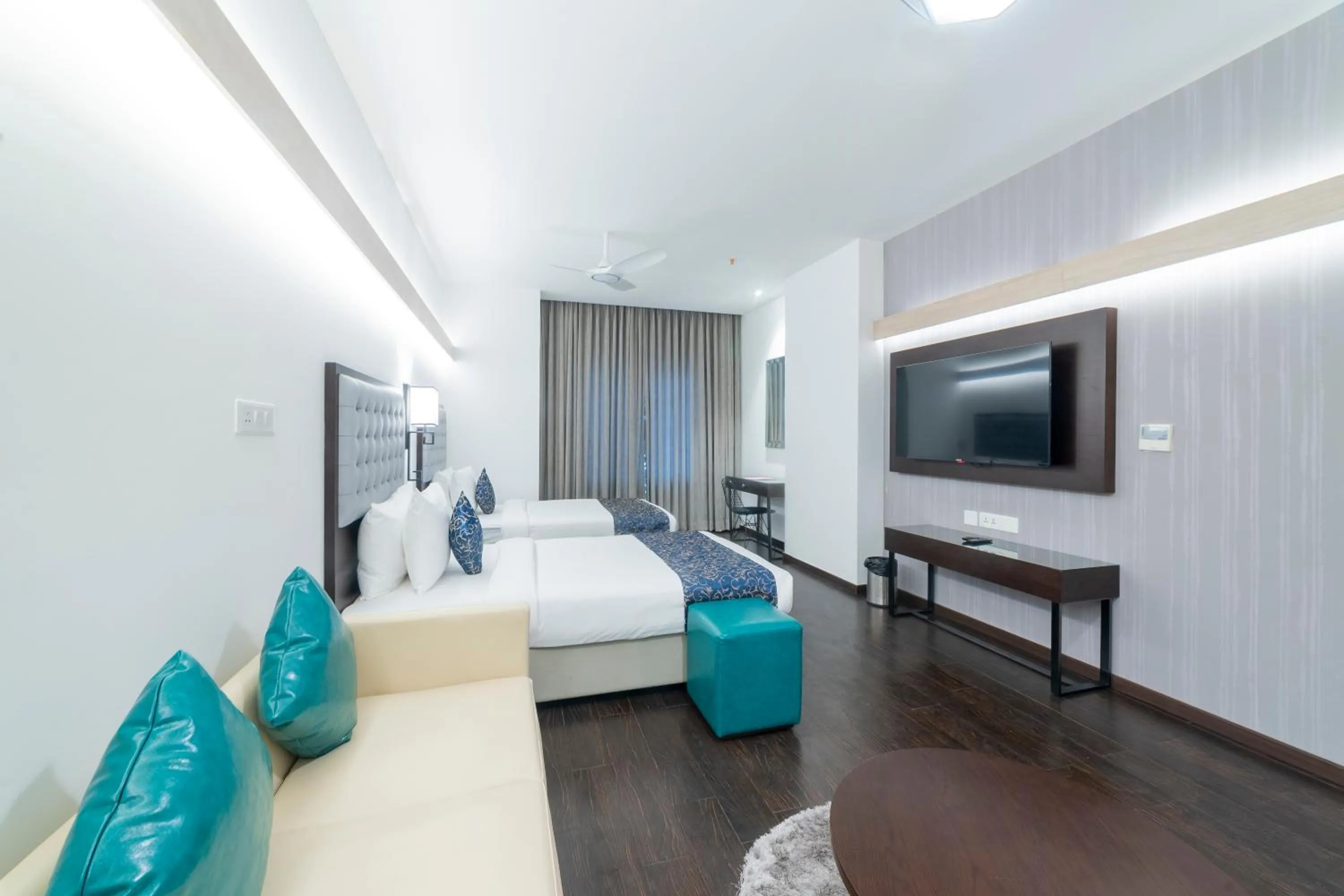 Photo of the whole room, Bed in Hotel Deccan Serai Grande, Gachibowli, Hyderabad