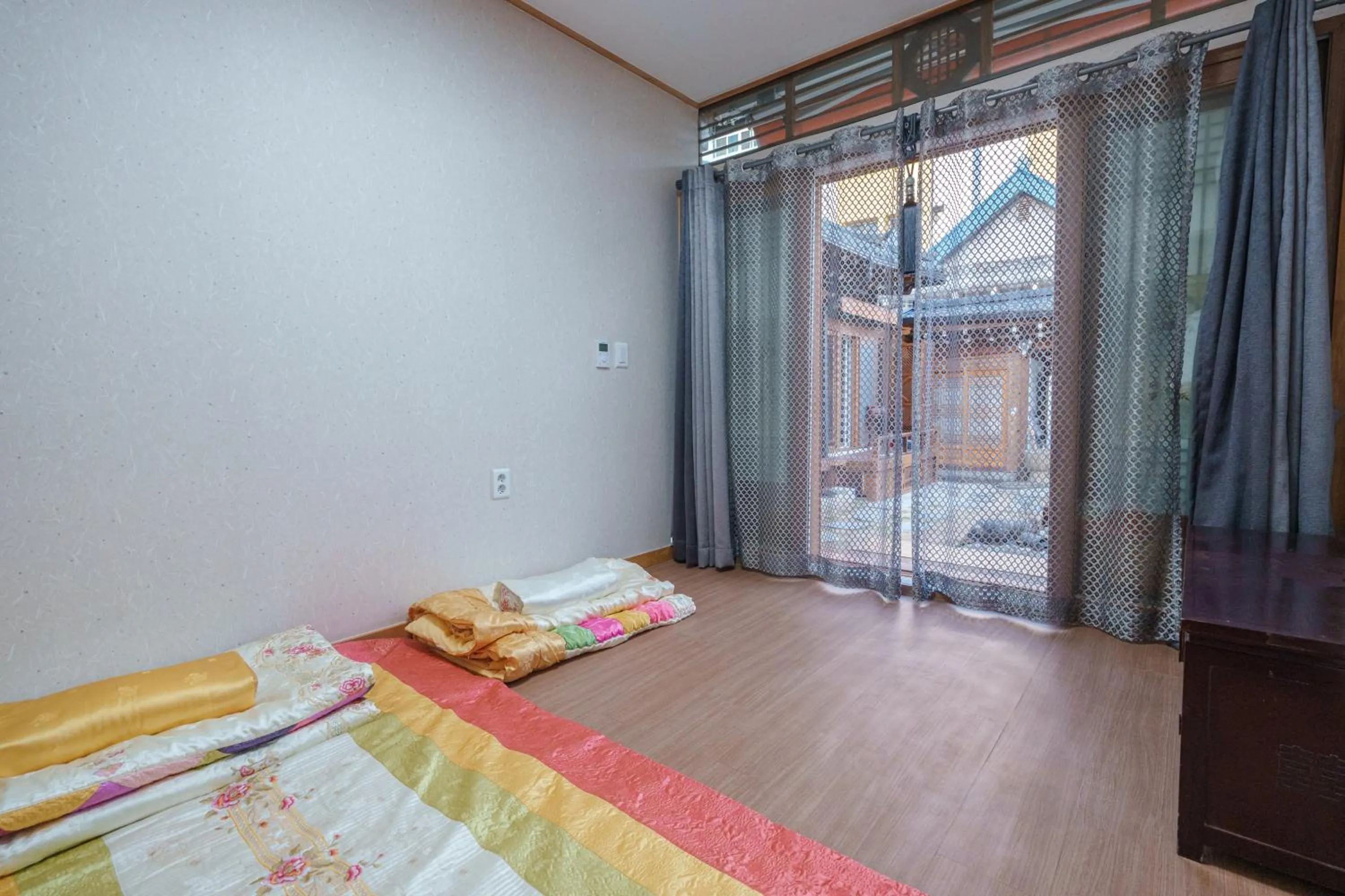 Bed in Aega Hanok Guesthouse