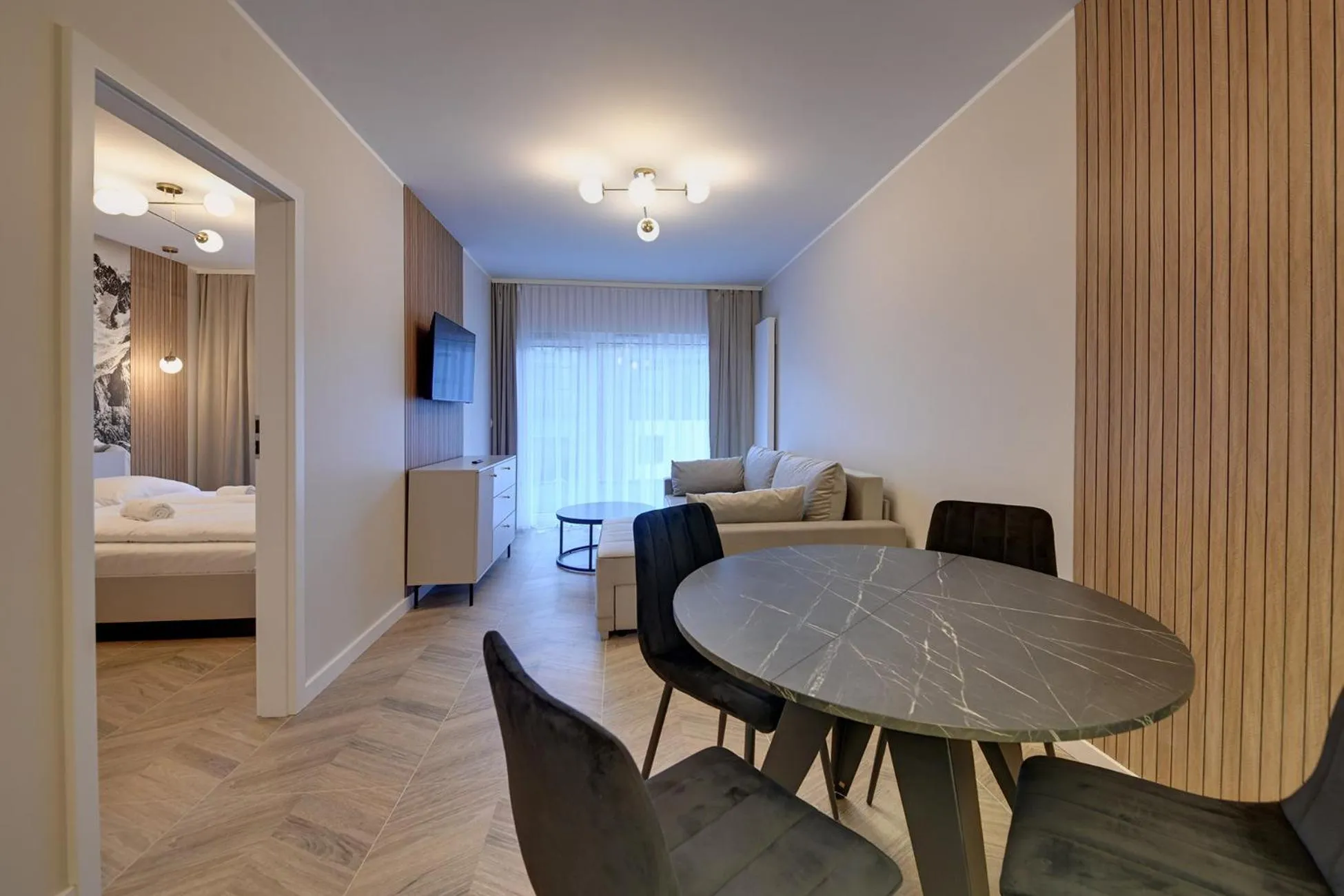 TV and multimedia, Bed in RentPlanet - Apartamenty IzerSKI Resort