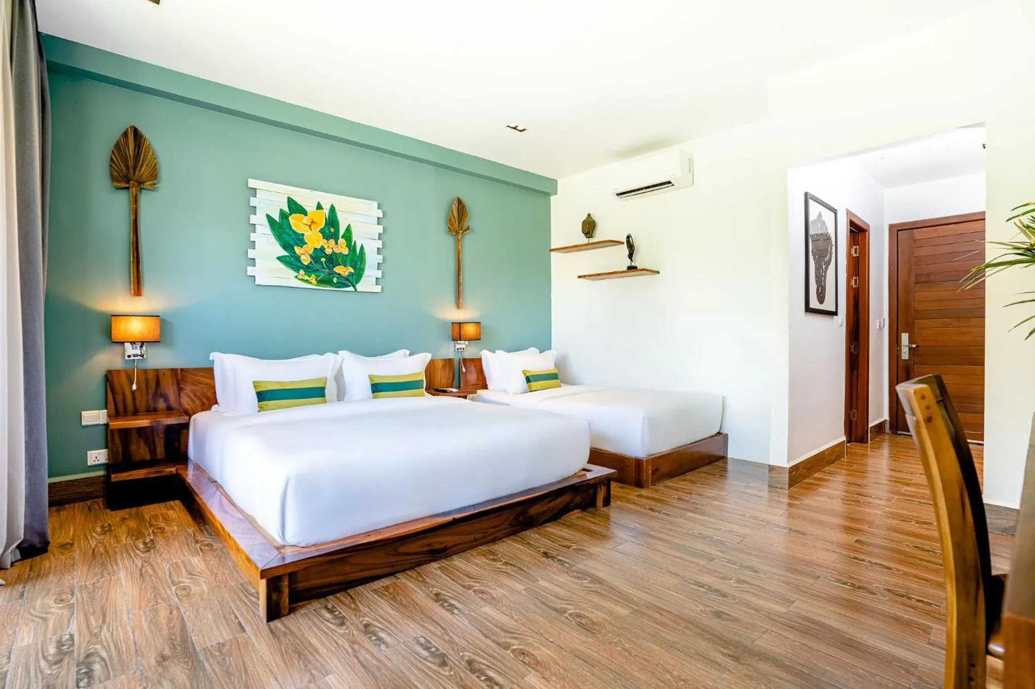 Bed in RiverTree Villa & Resort