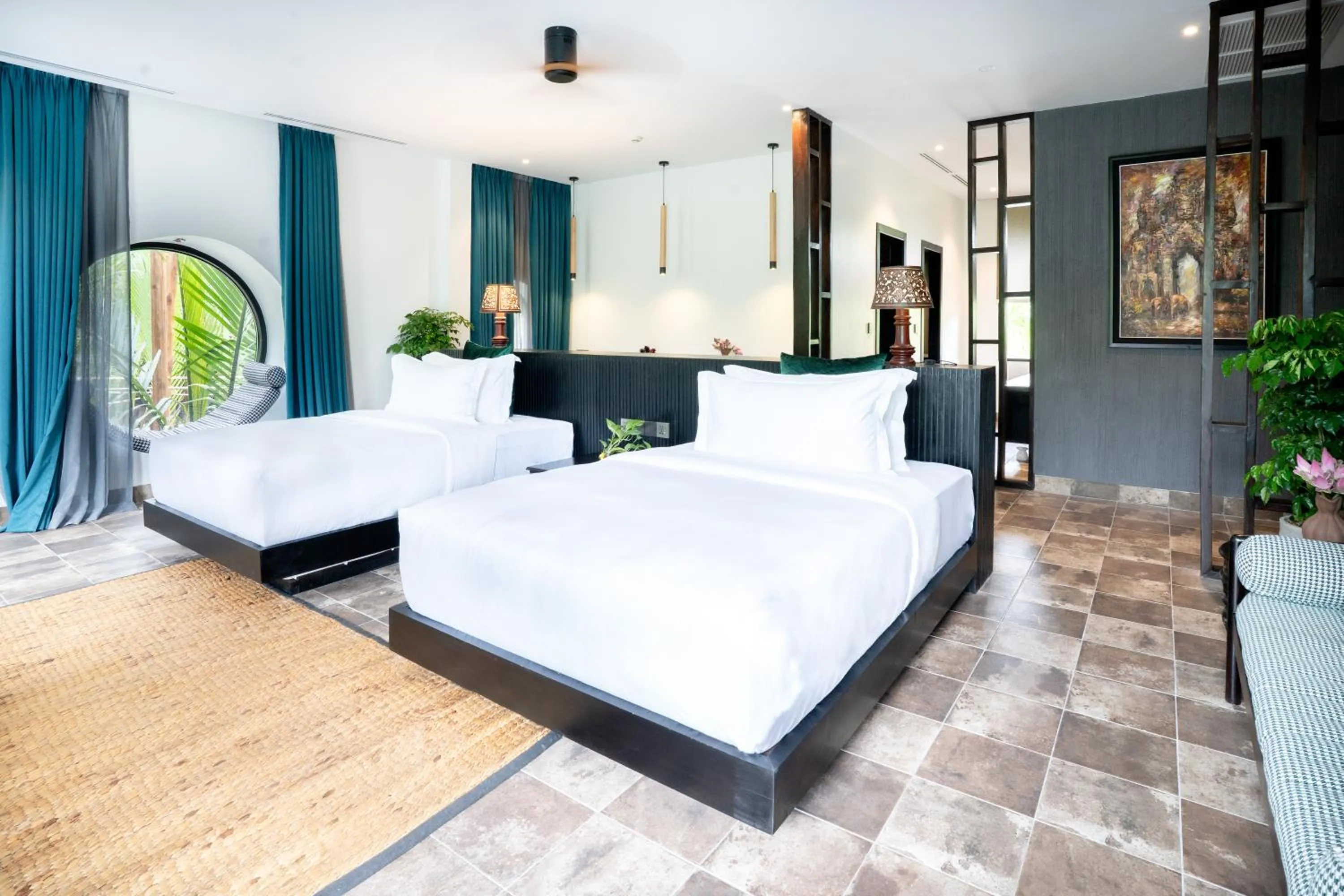 Bed in RiverTree Villa & Resort