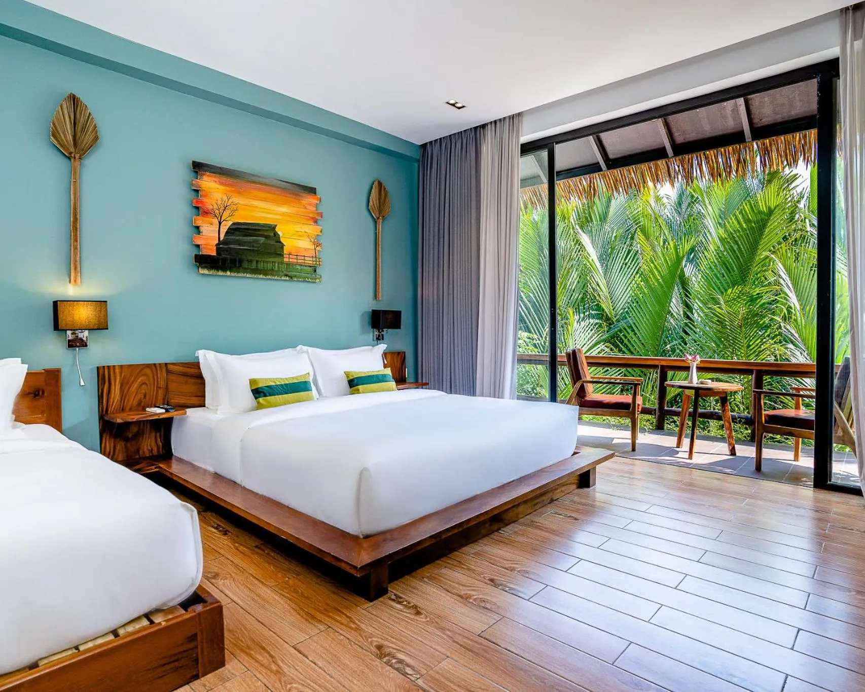 Bed in RiverTree Villa & Resort
