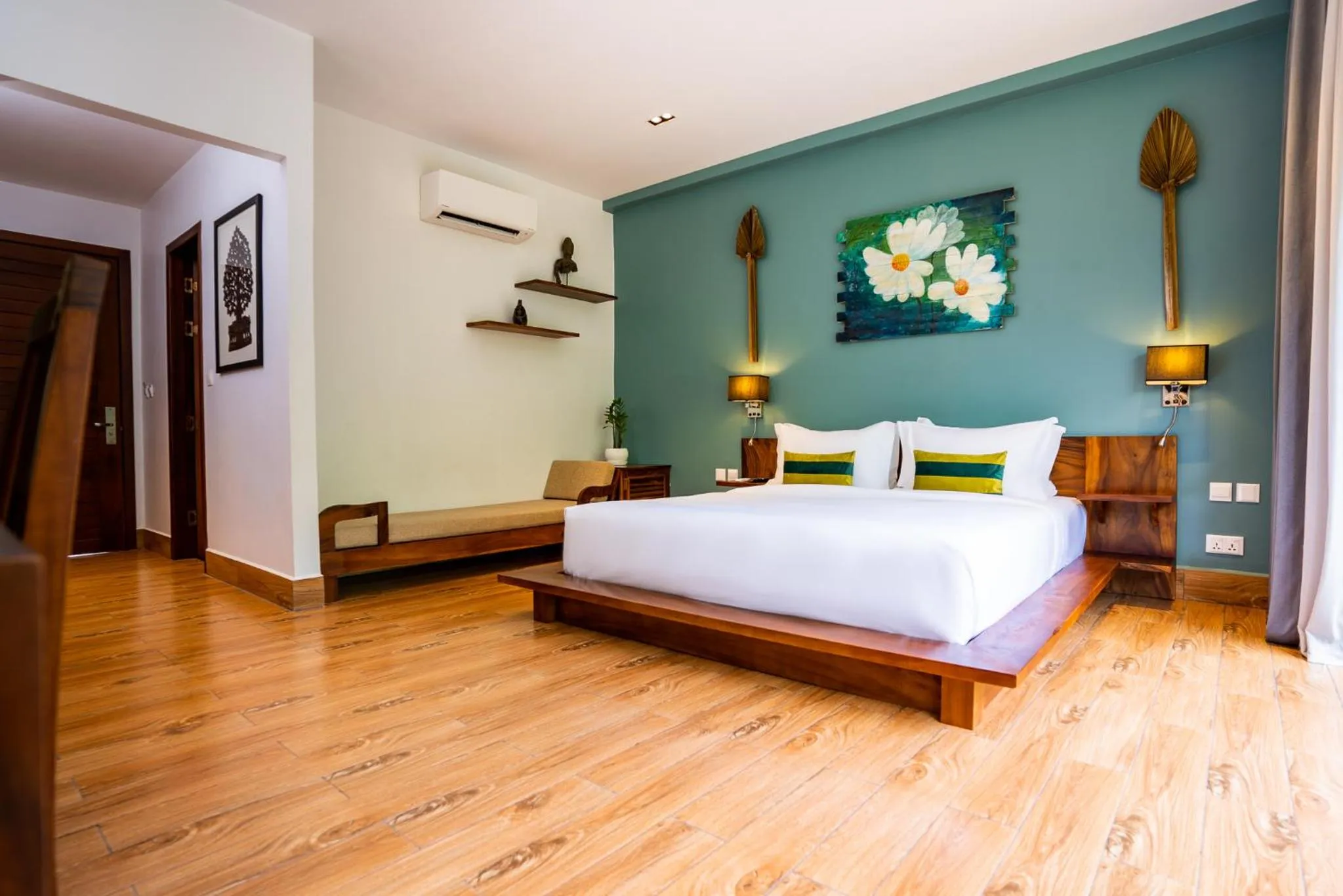 Bed in RiverTree Villa & Resort