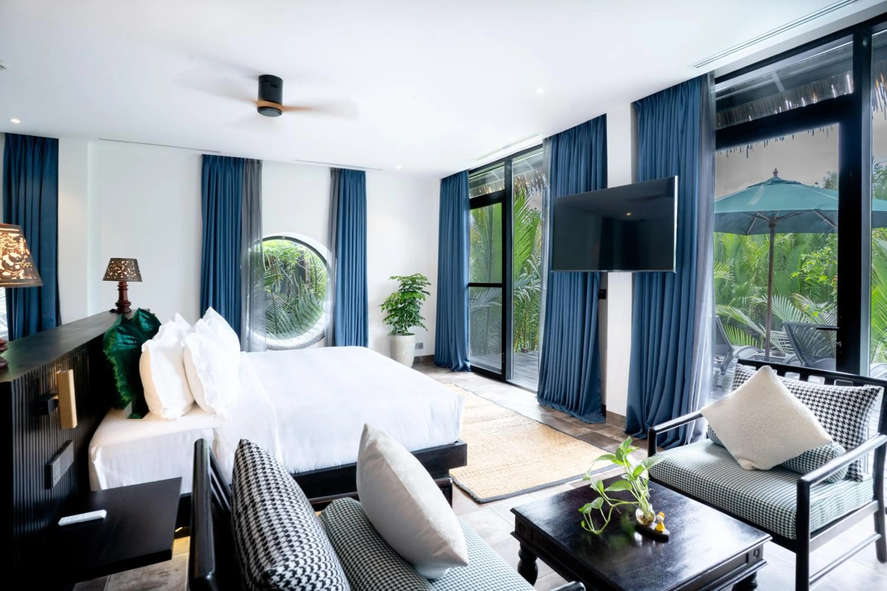 Bed in RiverTree Villa & Resort