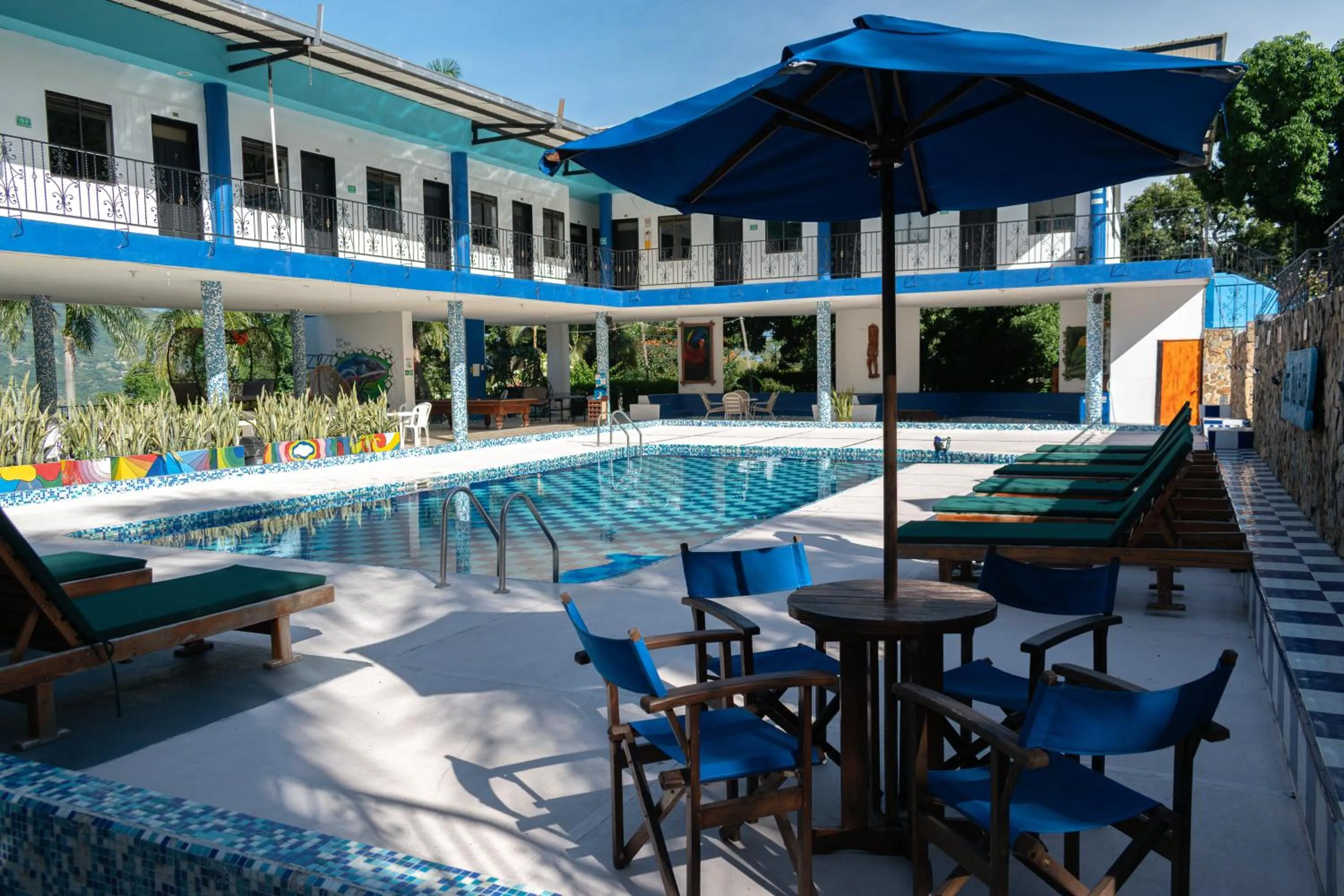 Pool view in Hotel Villa Alicia