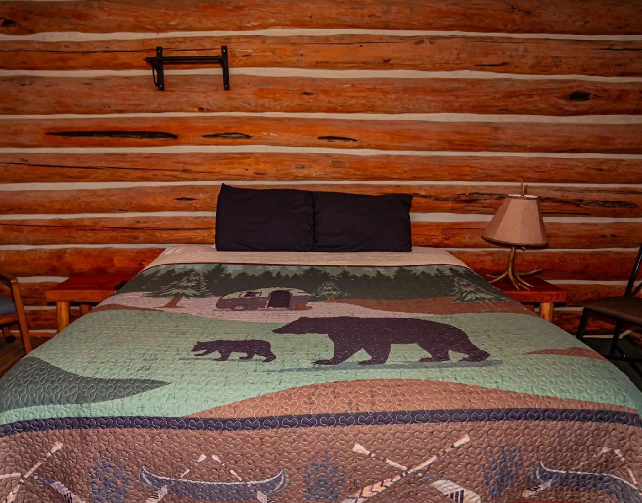 Bed in Crooked Creek Guest Ranch
