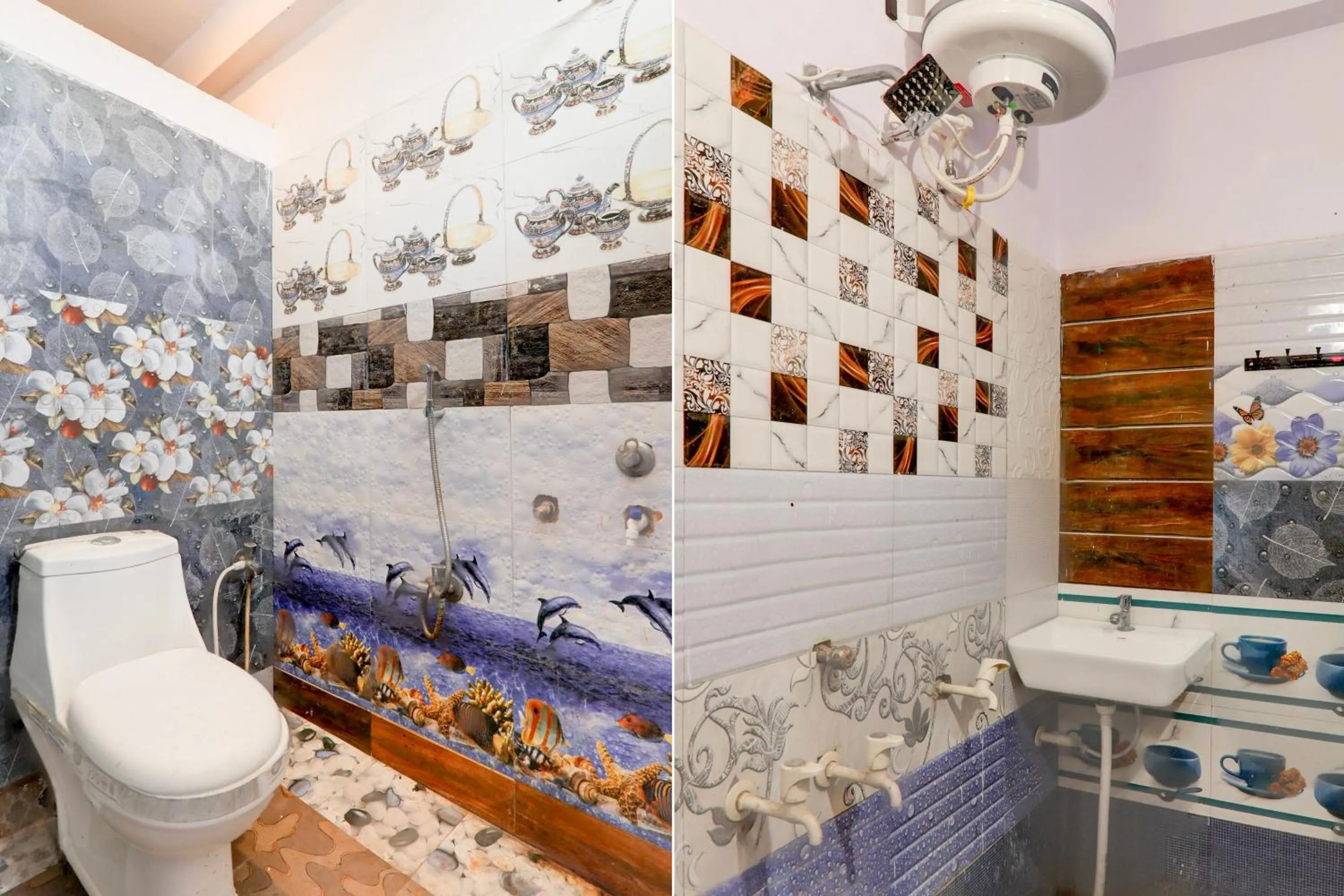 Bathroom in Hotel O Pragati Resort Marriage Hall & Restaurant