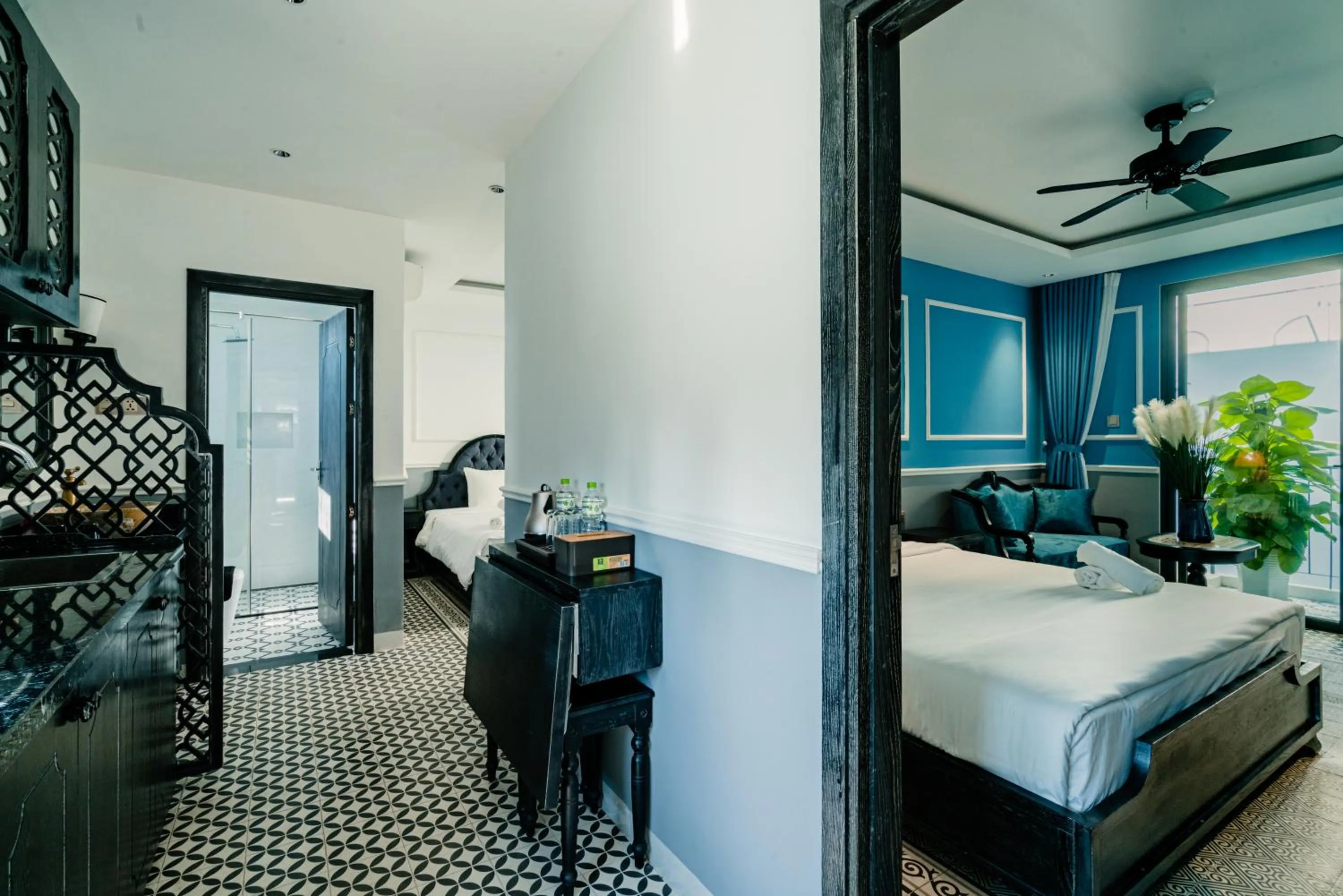 Bathroom, Bed in Dérive Boutique Villa & Apartment Da Nang