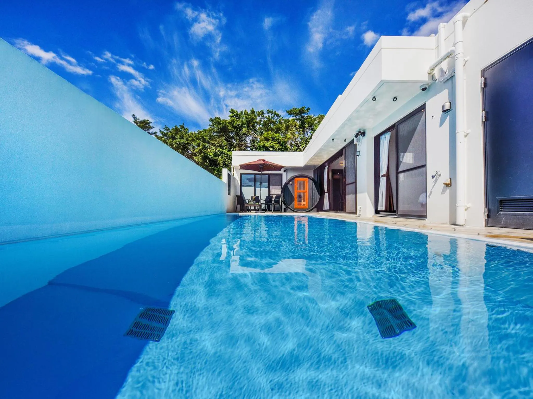 Sauna in Private Pool Villa Motobu