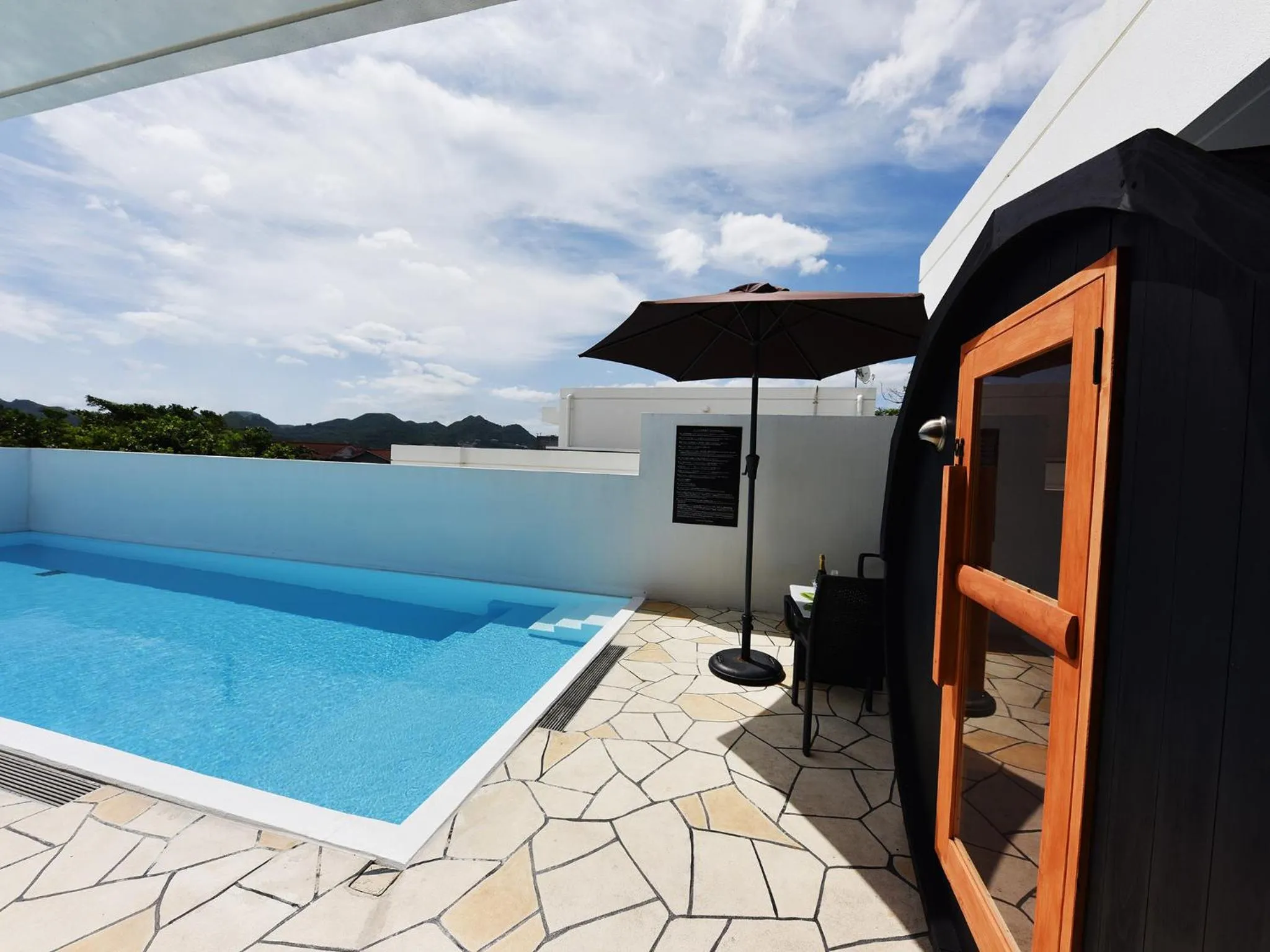Sauna in Private Pool Villa Motobu