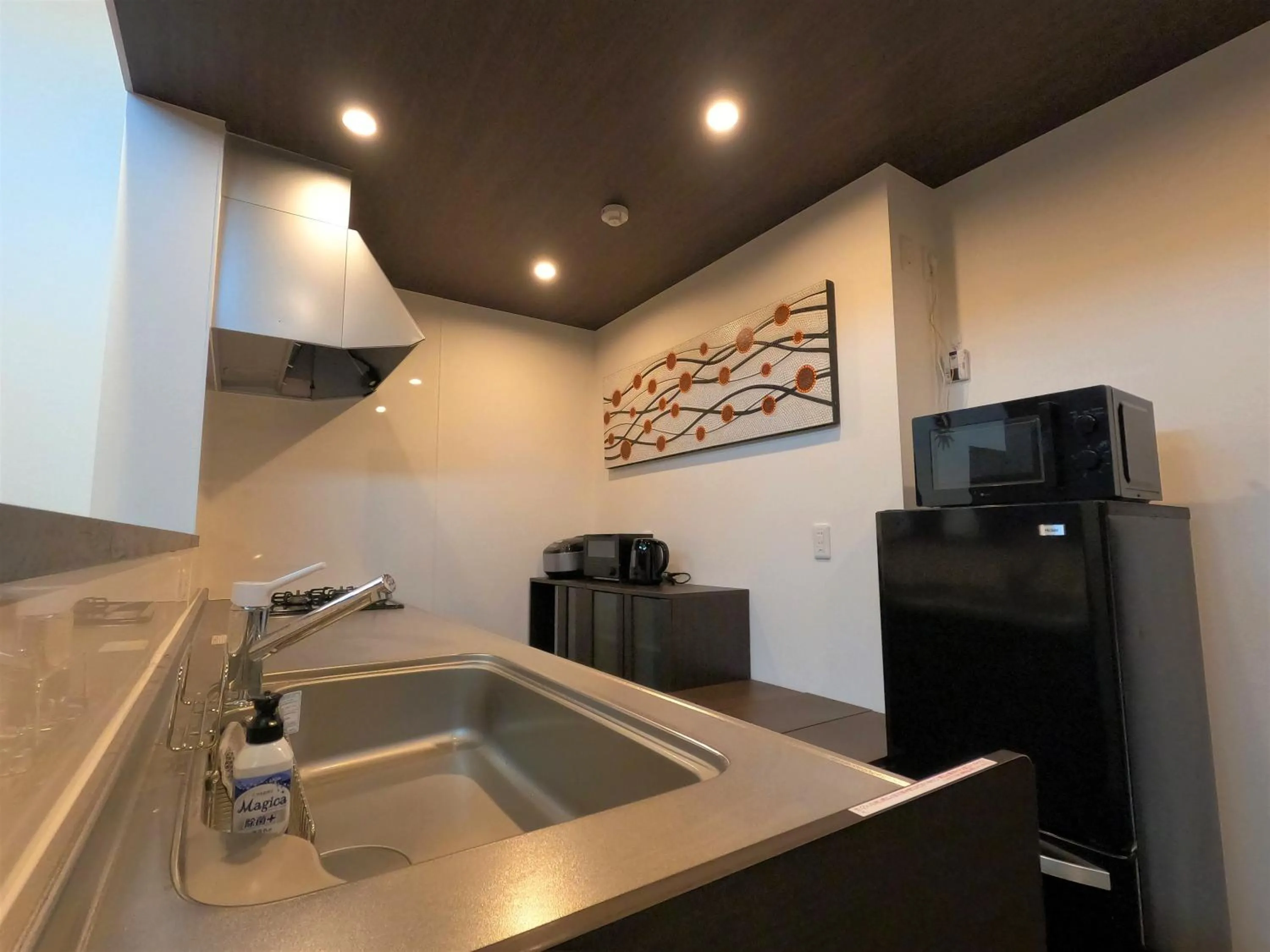 kitchen in Private Pool Villa Motobu