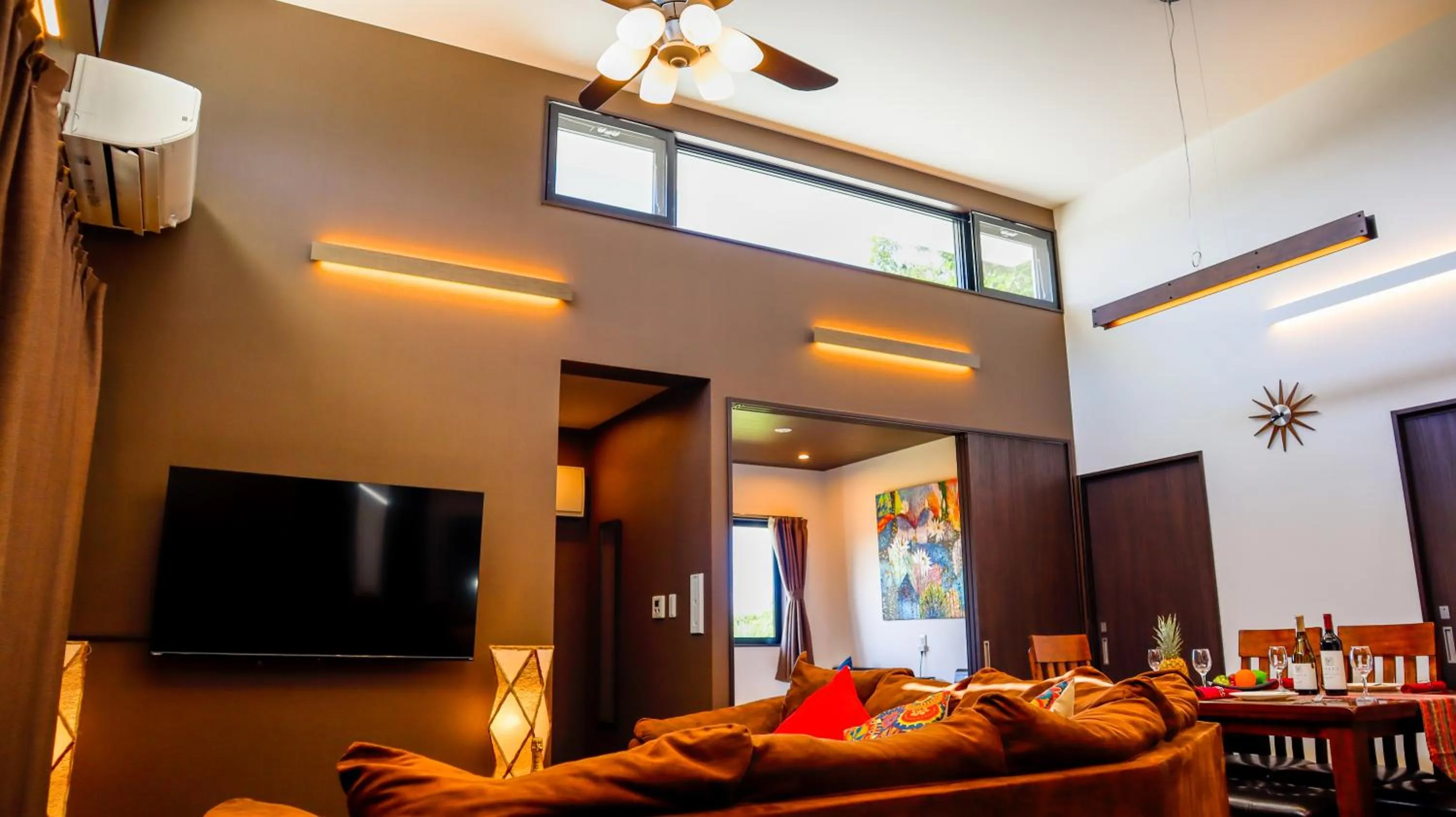 Living room in Private Pool Villa Motobu