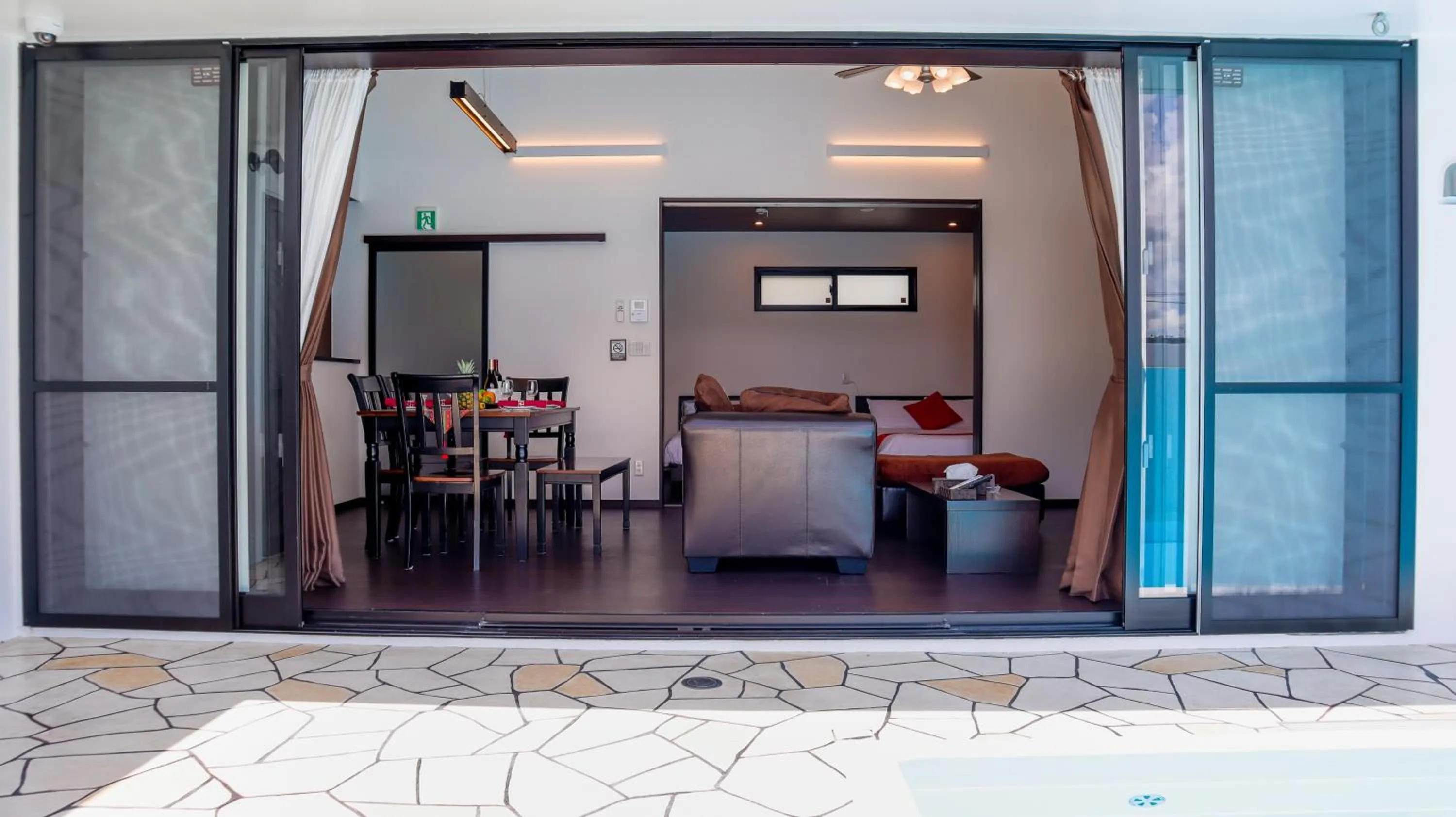 Living room in Private Pool Villa Motobu