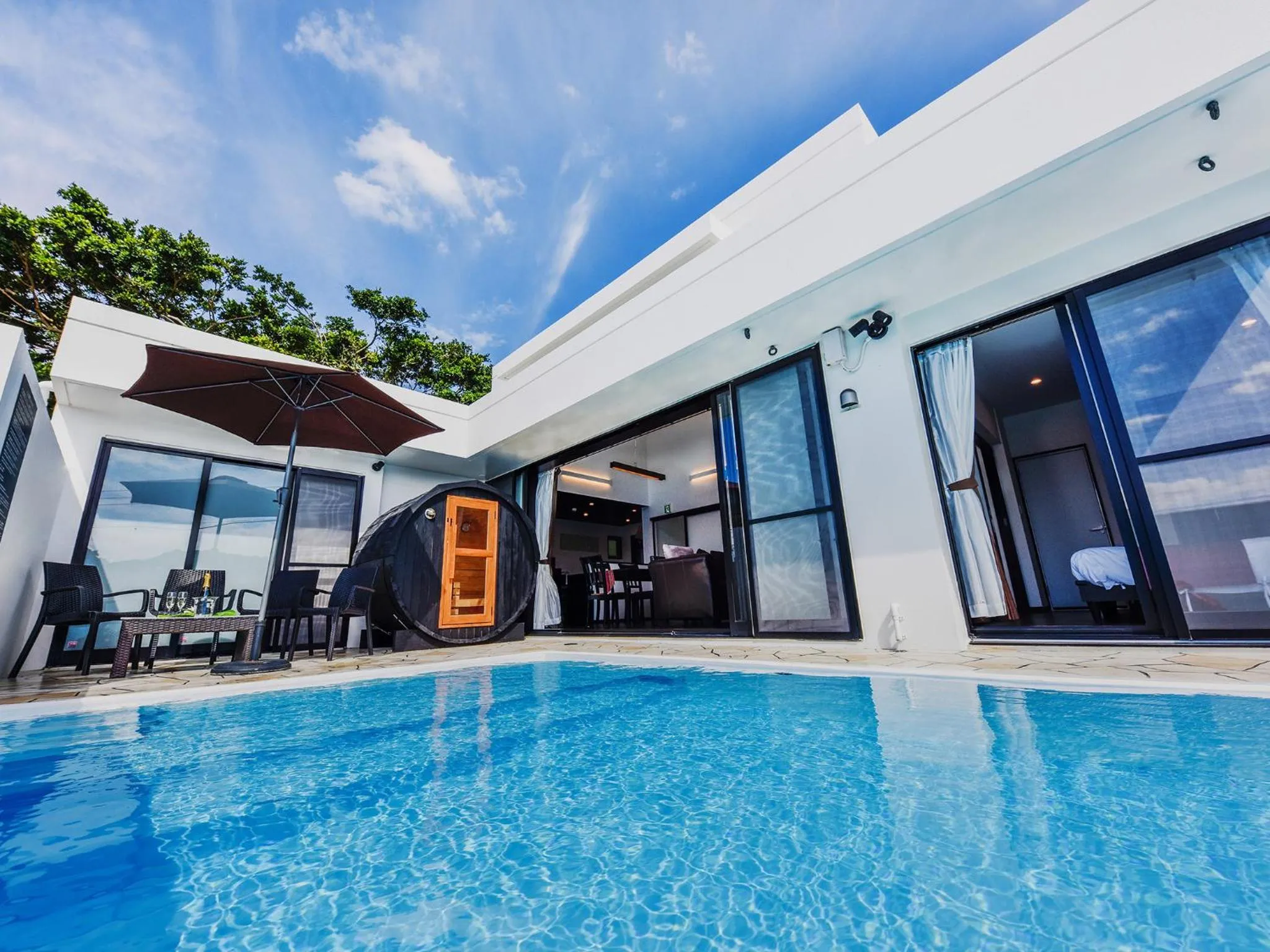 Sauna in Private Pool Villa Motobu
