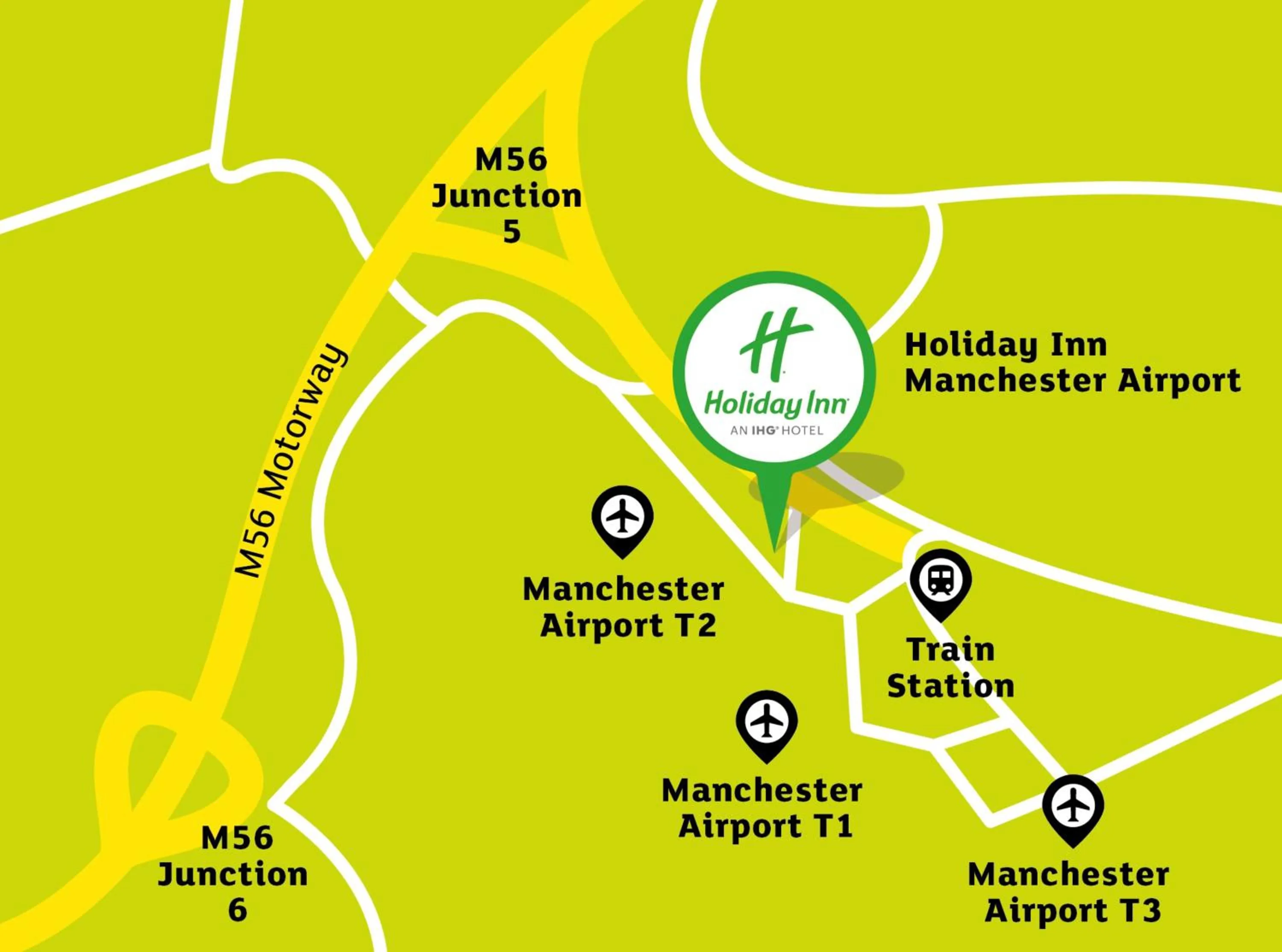Location in Holiday Inn Manchester Airport T2 by IHG