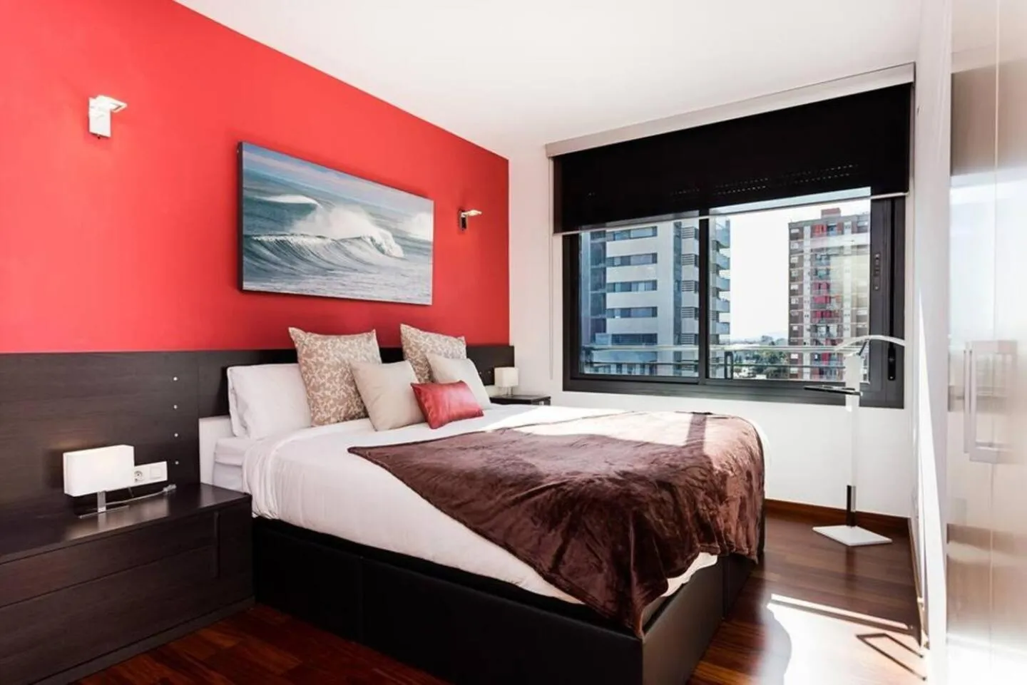 Bed in Modern Luxury Apartment Fira Bcn