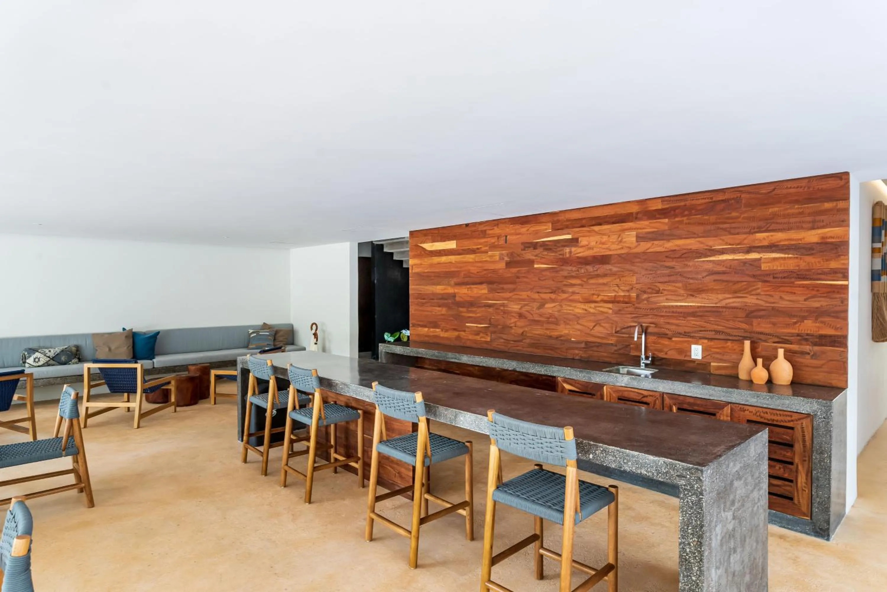 Seating area in IIK Tulum Luxury Condo by Spot Rentals