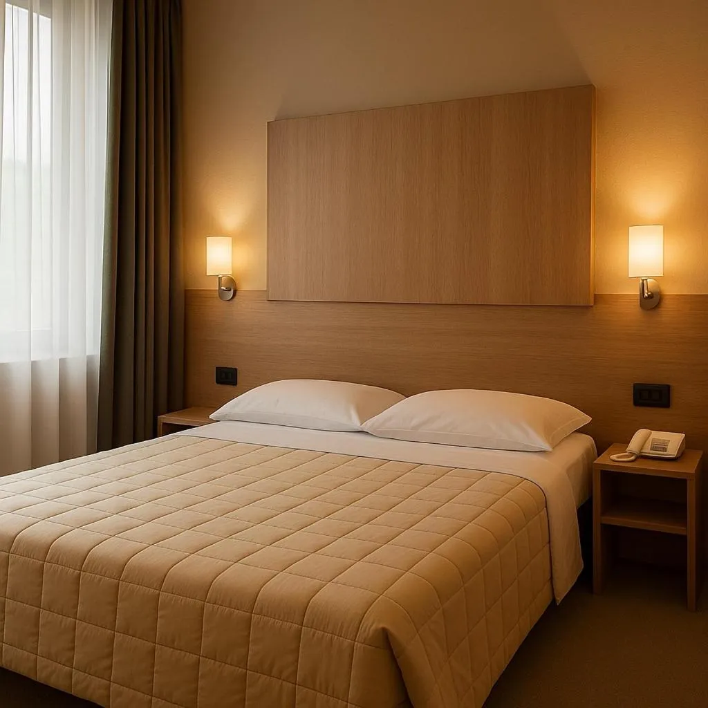 Bedroom, Bed in Airone Hotel