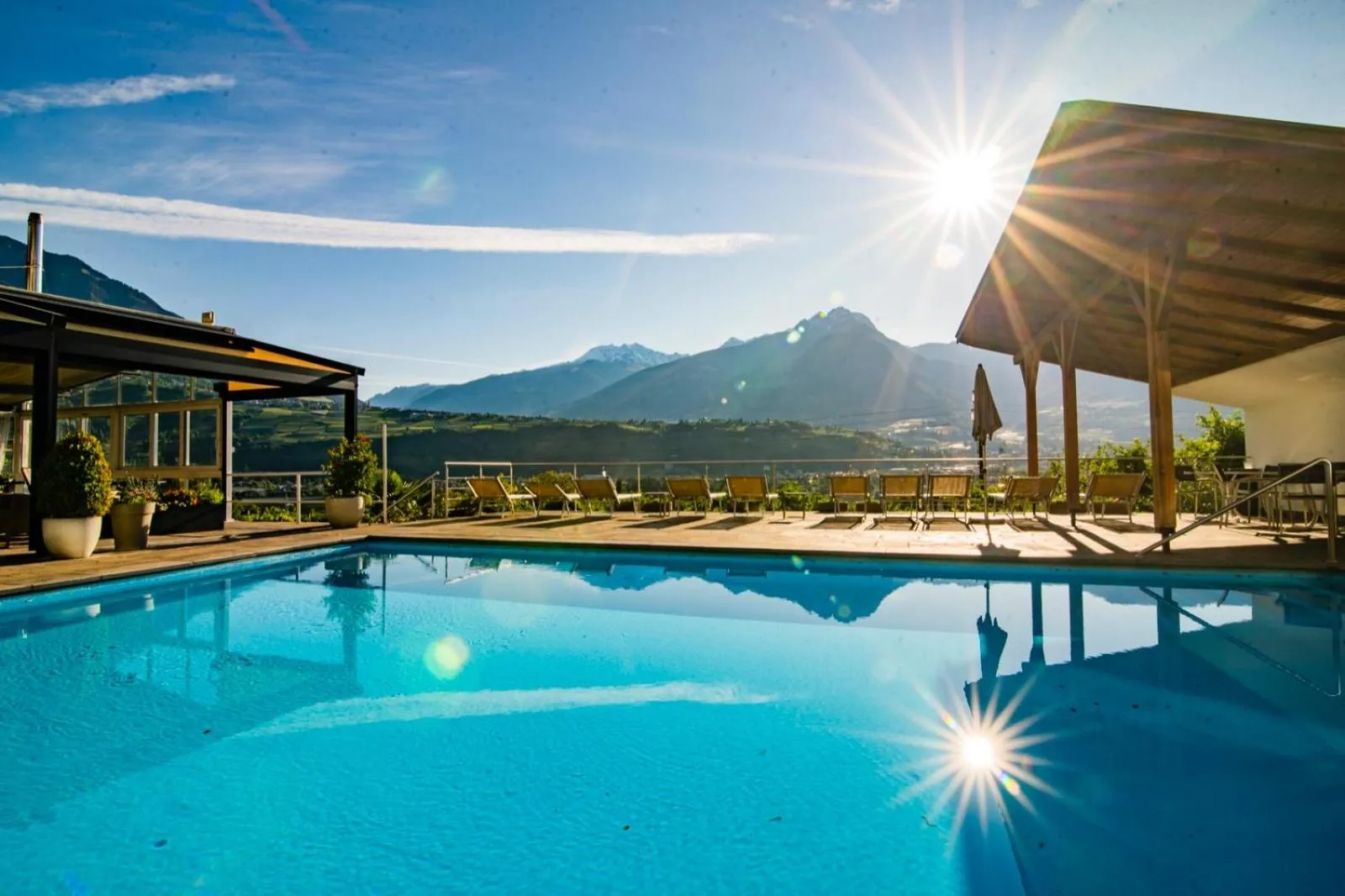 Swimming pool in Bio & Wellnesshotel Pazeider - Healing Garden above Meran