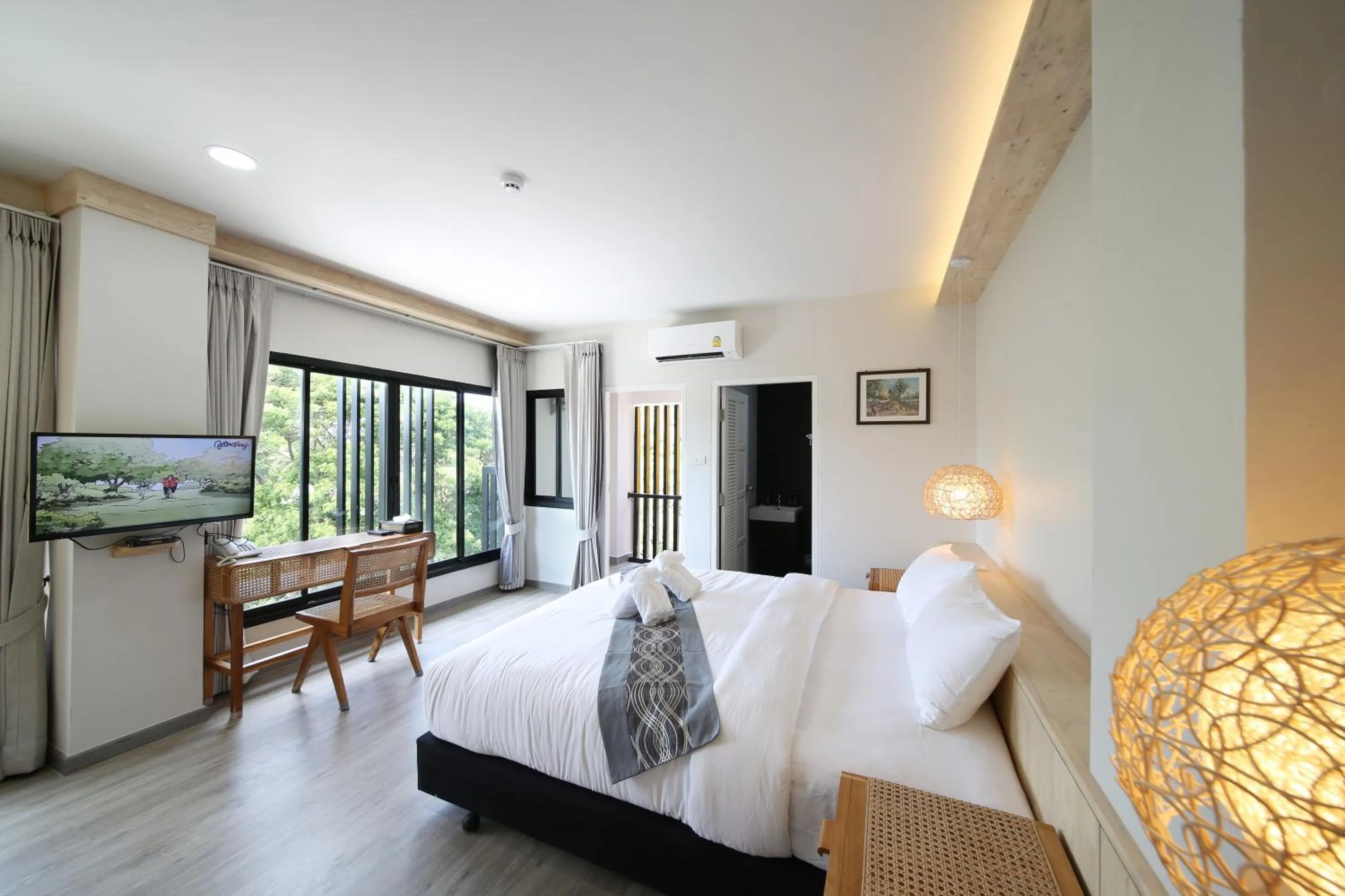 Bed in The Wood Pattani Hotel