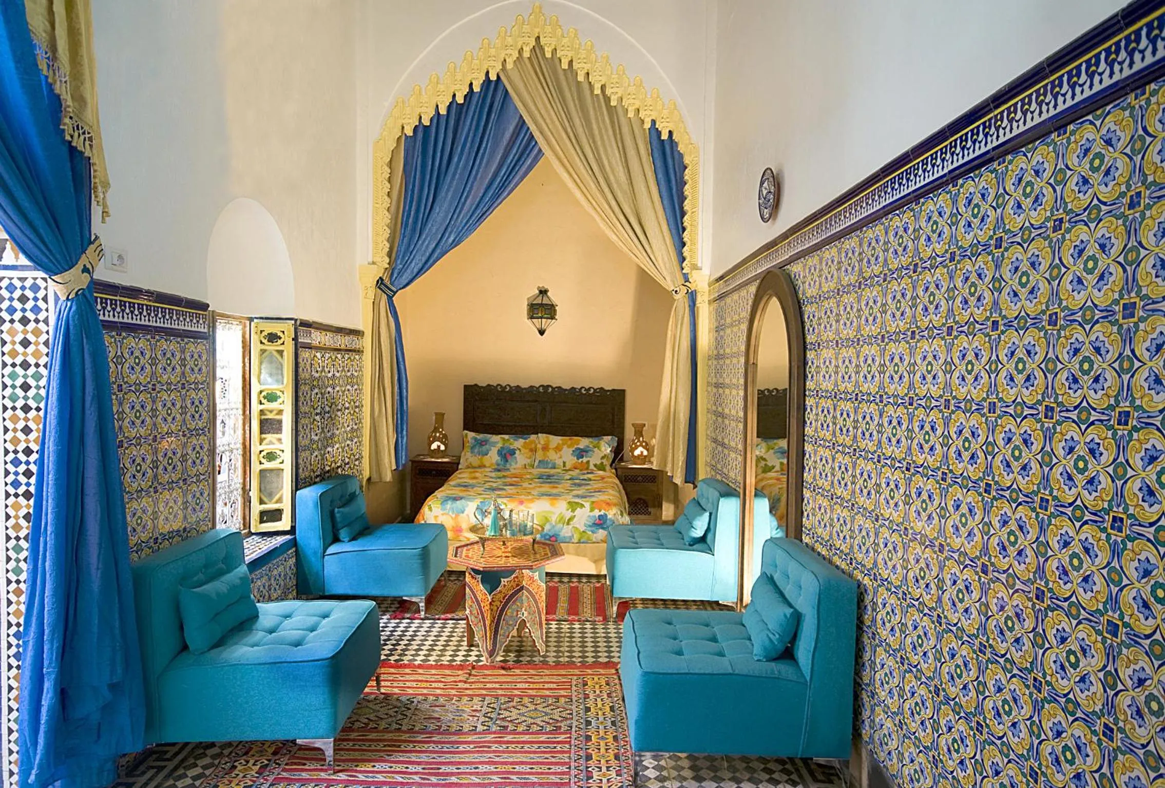 Bed in Riad Dar Jabador