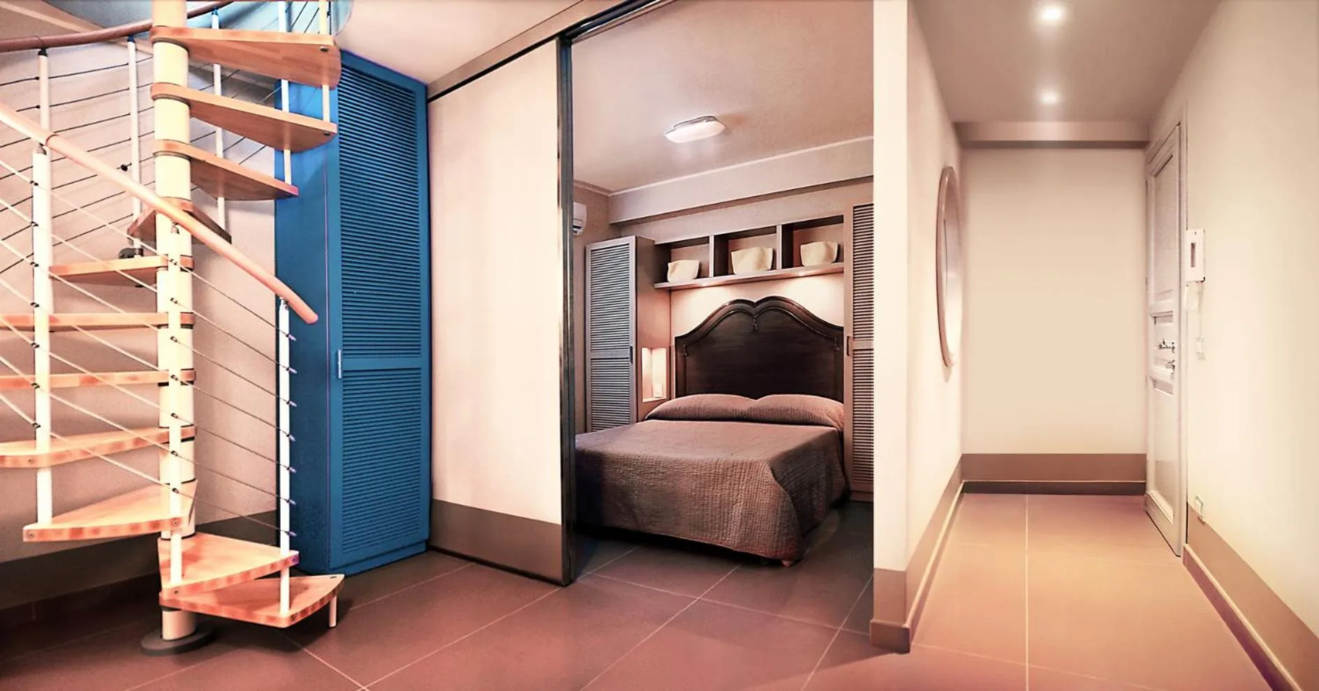 Decorative detail, Bed in Cala del Porto Residence