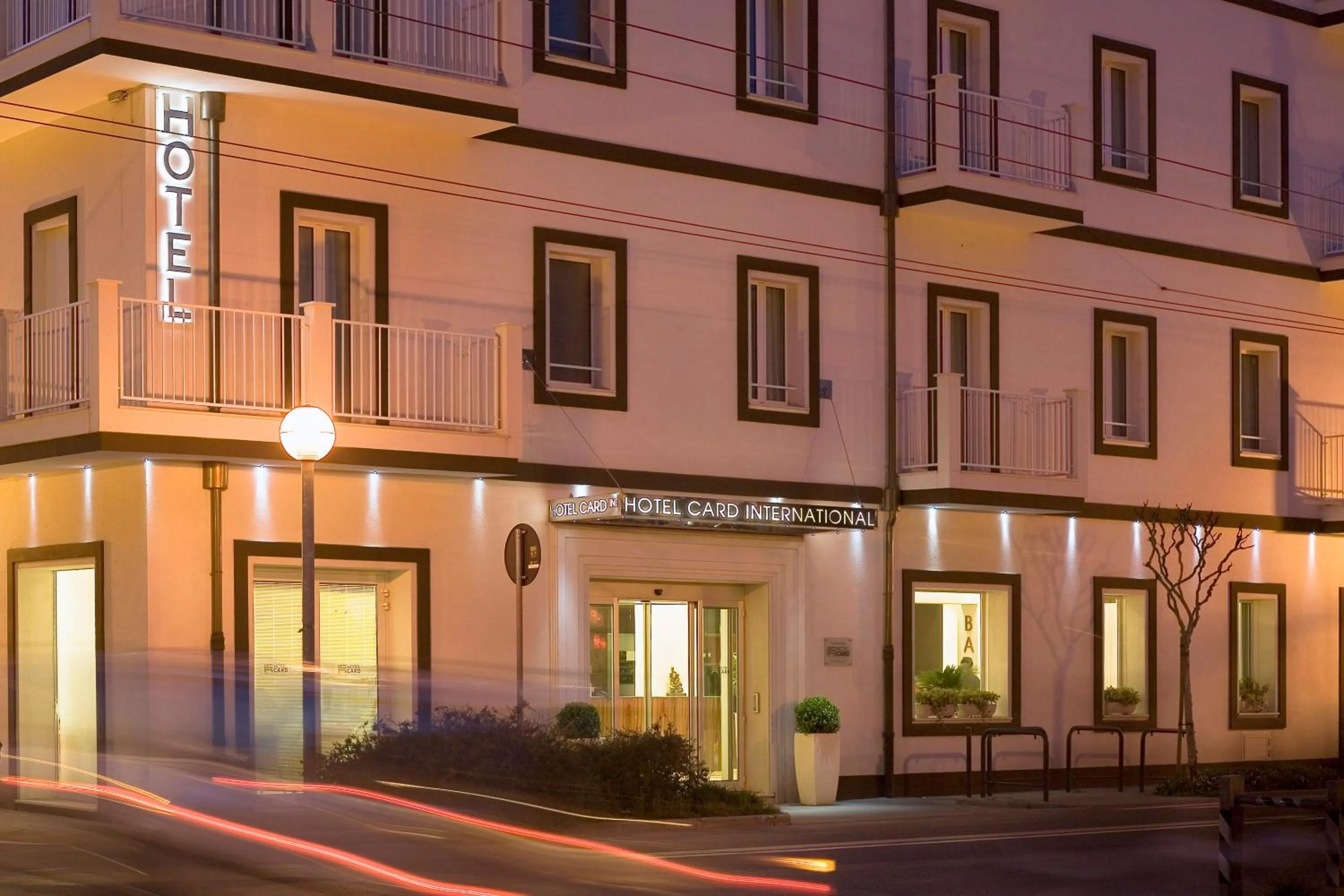 Facade/entrance in Card International Hotel