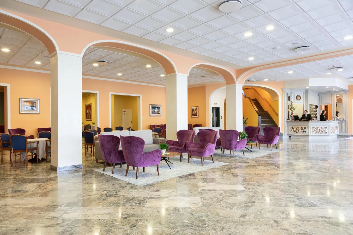Lobby or reception in Hotel Columbia Terme