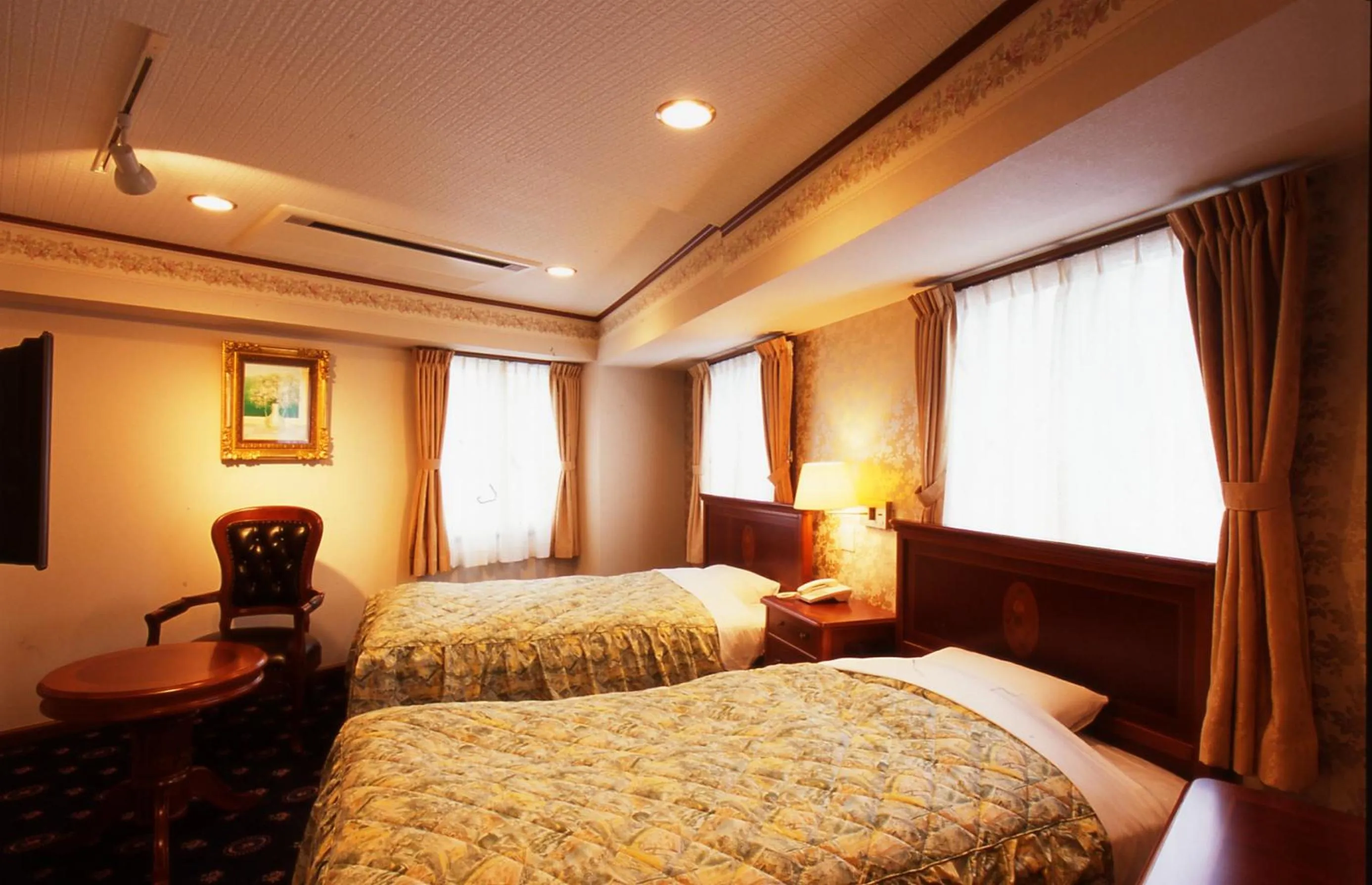 Photo of the whole room, Bed in Beppu Station Hotel