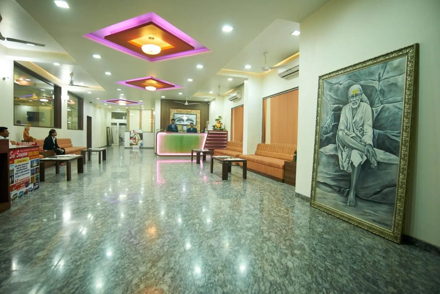 Lobby or reception in Hotel Sai Sangam