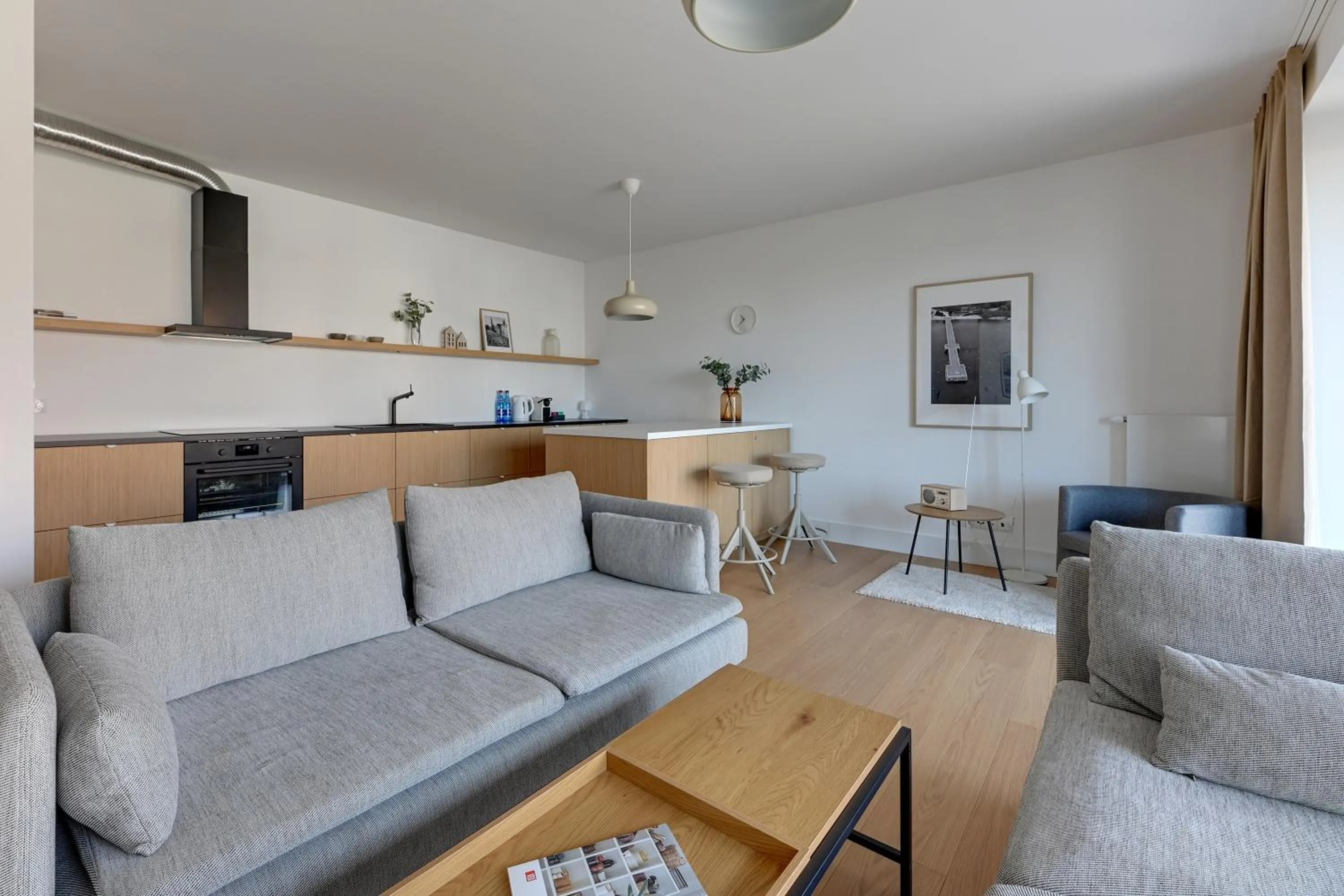 Kitchen or kitchenette in Tarasy Bałtyku Seaside, Sauna, Gym & Free Parking by Downtown Apartments