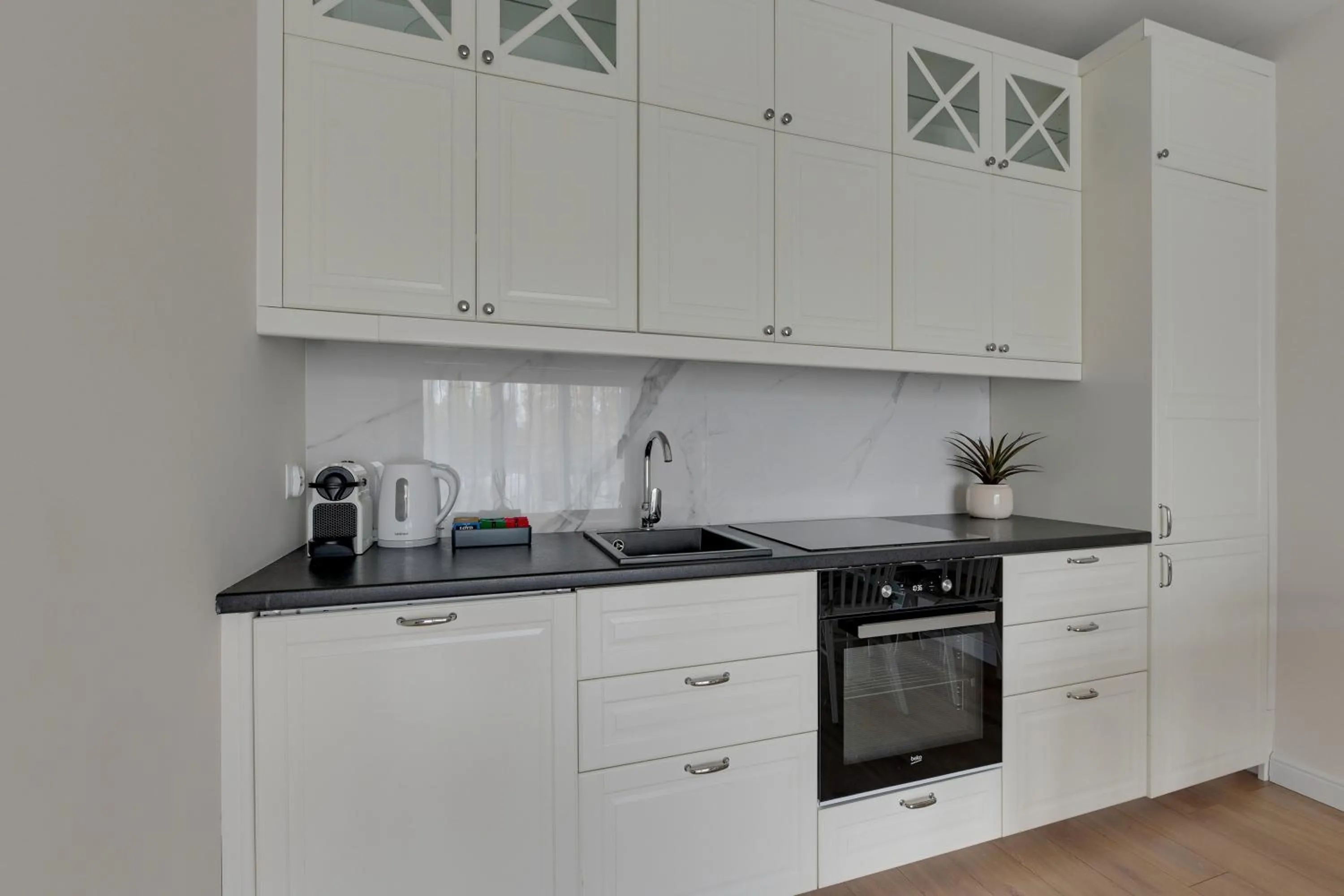 Kitchen or kitchenette in Tarasy Bałtyku Seaside, Sauna, Gym & Free Parking by Downtown Apartments