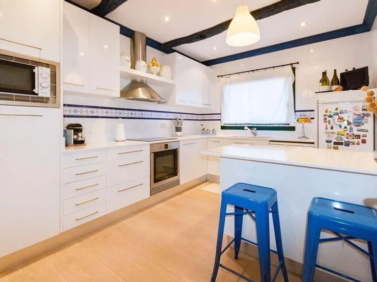 Kitchen or kitchenette in Cozy holiday home with pool in St Pere Pescador