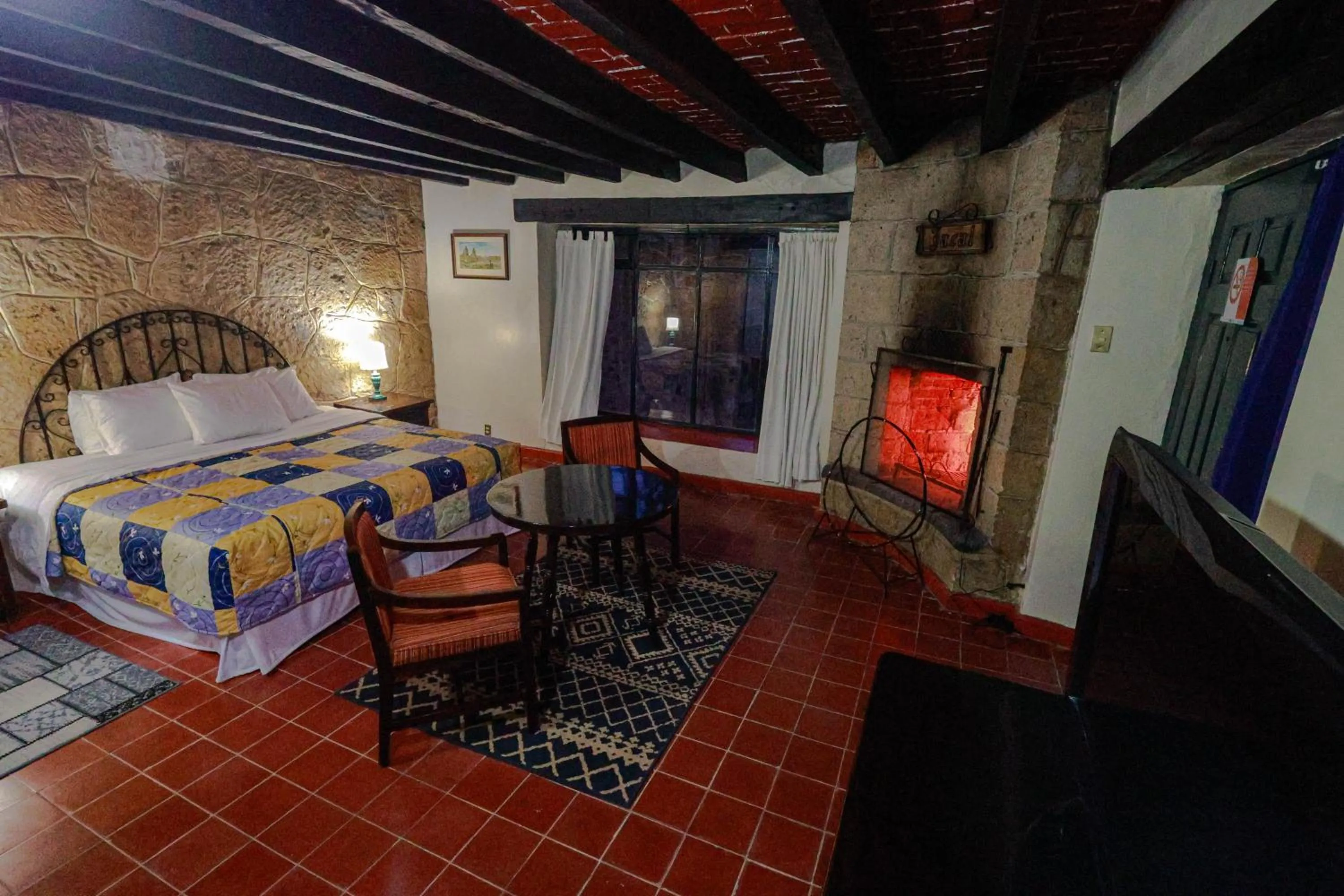 Bed in Hotel Hacienda San Miguel Regla