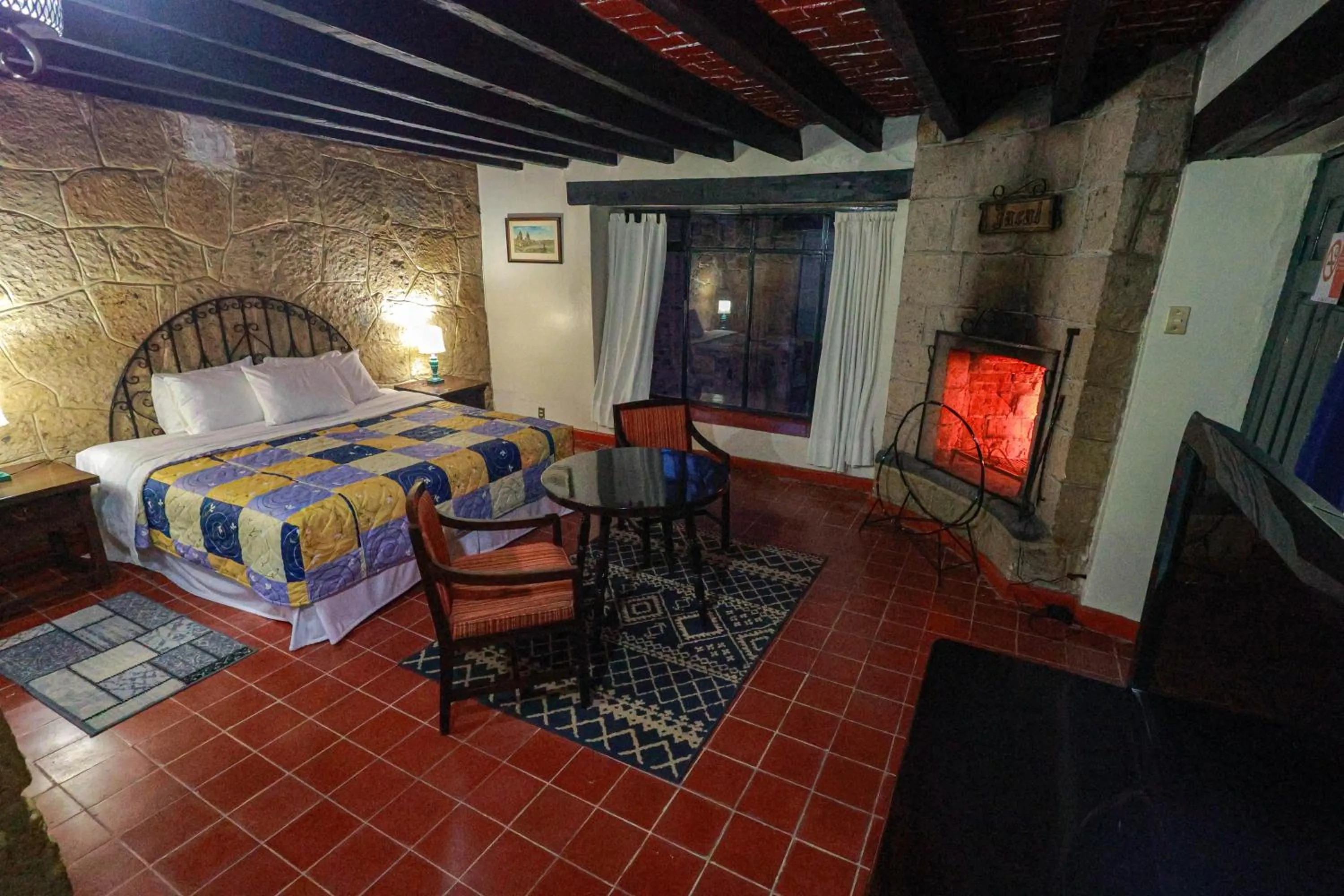 Bed in Hotel Hacienda San Miguel Regla