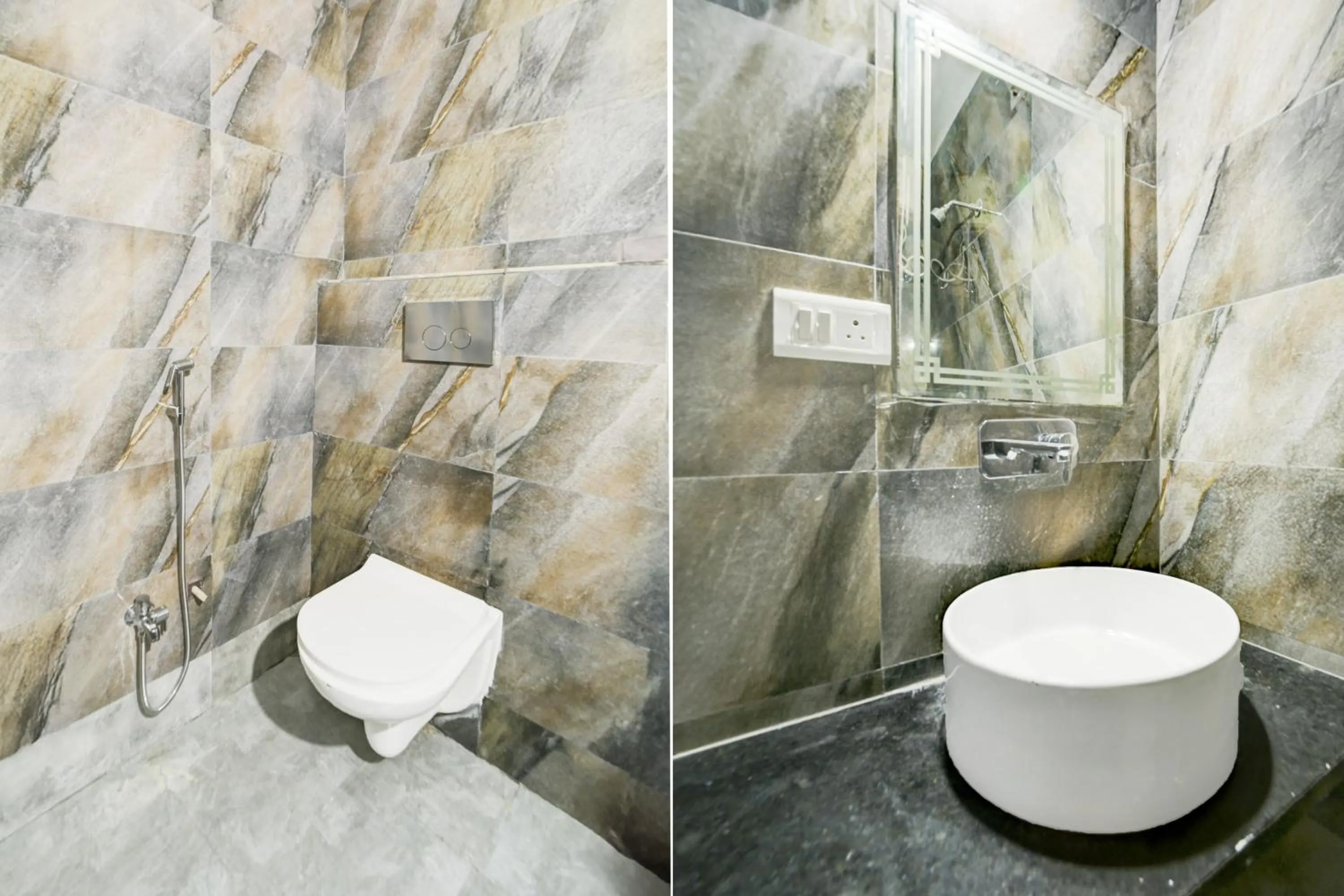 Bathroom in Collection O Shahpura Lakeview Formerly Hotel Royal Villa