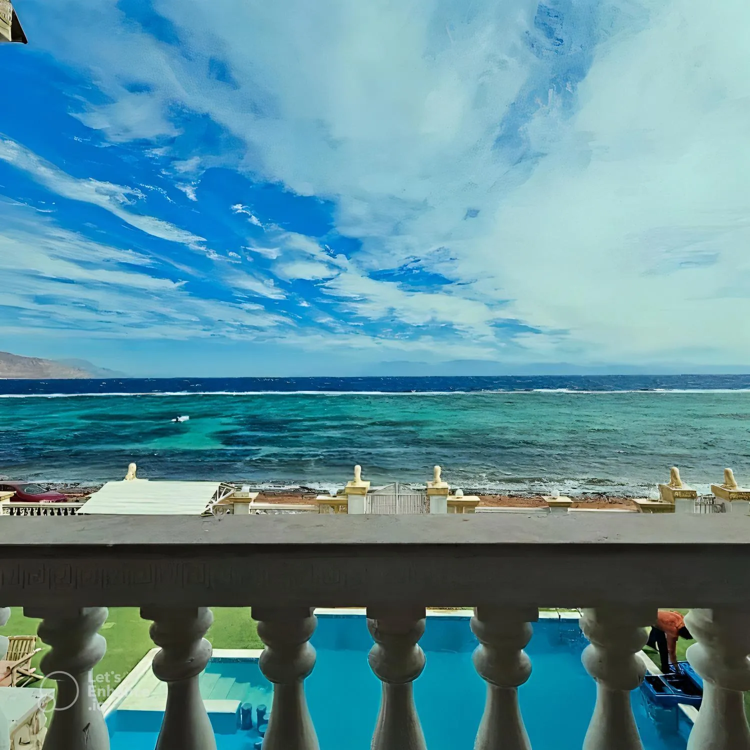 Pool view in Lucky palace Dahab