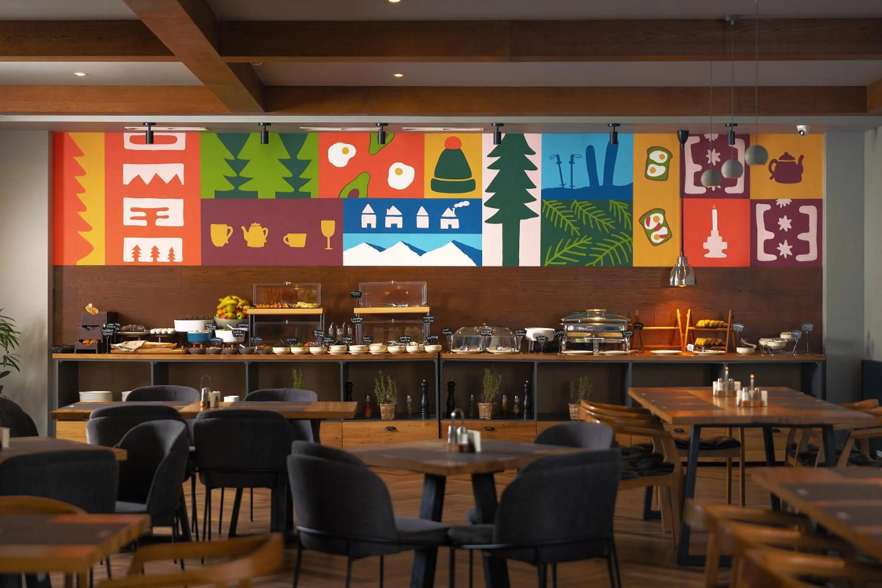 Buffet breakfast in Dialog Kokhta