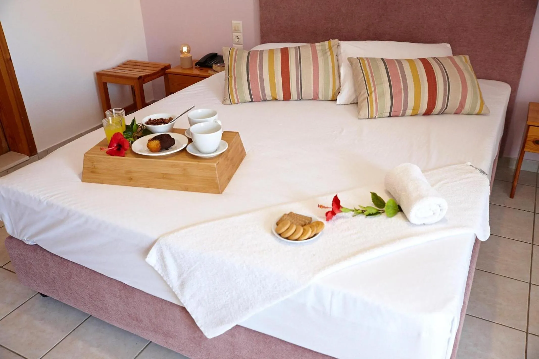 Bed in Elea Terra Hotel