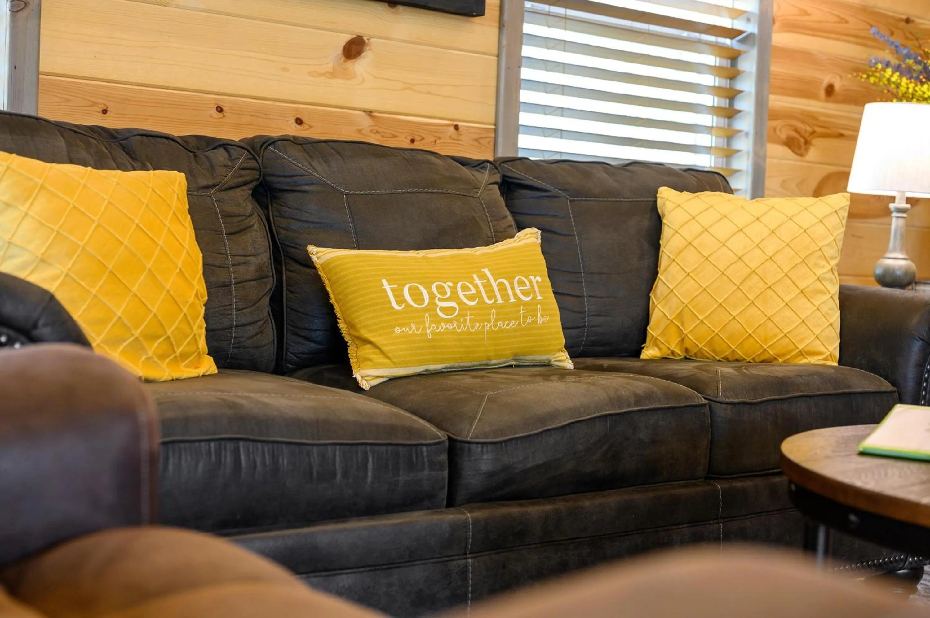 Living room in Convenient Romantic Hot Tub BBQ 3-night special!