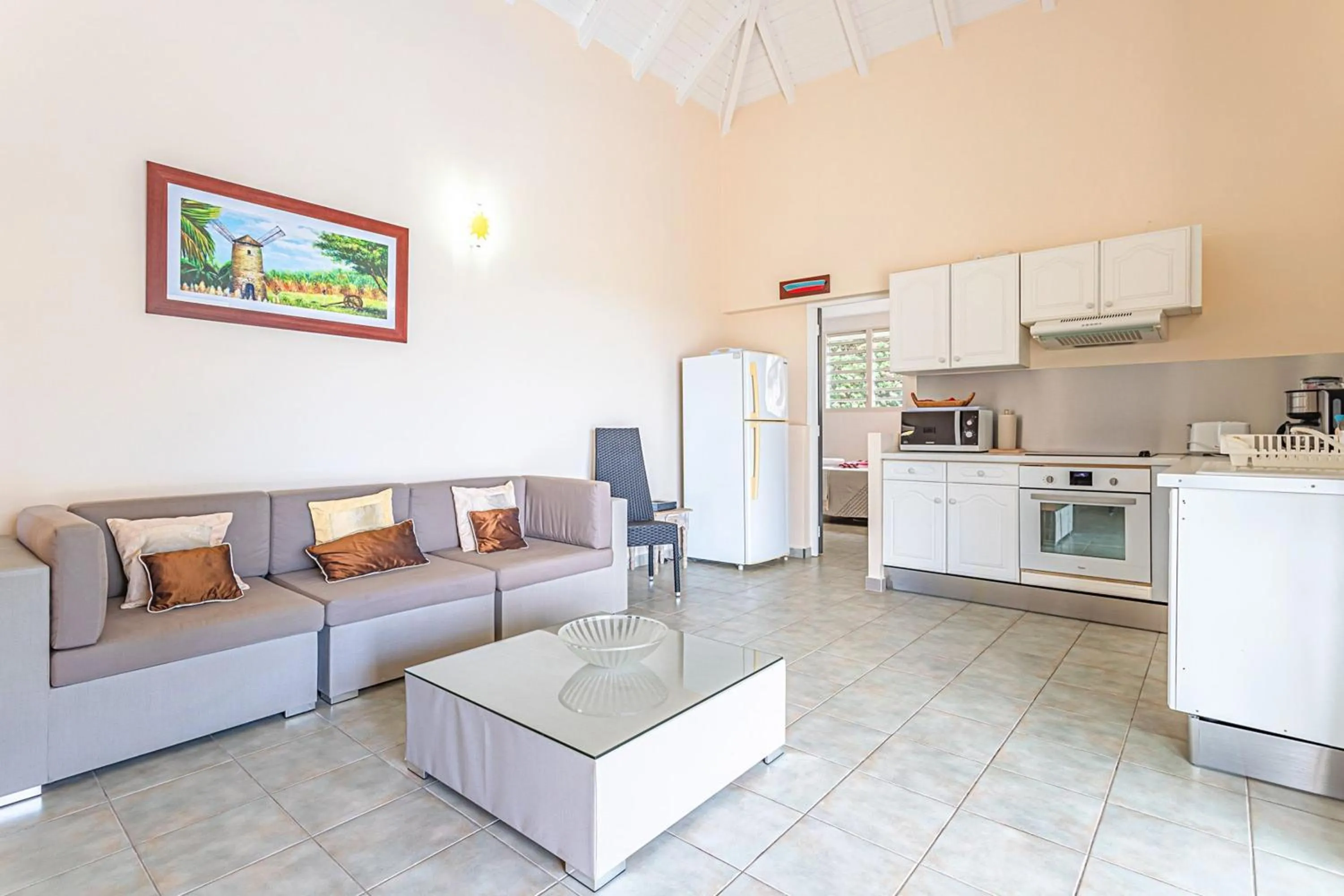 Living room in Villa spacieuse à Saint-François avec piscine privée