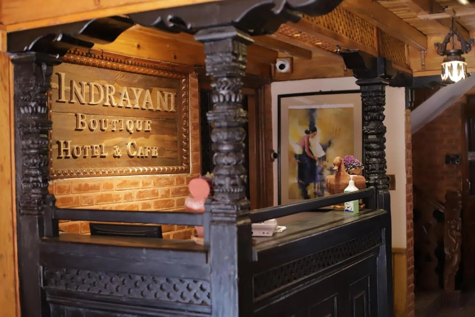 Lobby or reception in Indrayani Boutique Hotel & Cafe