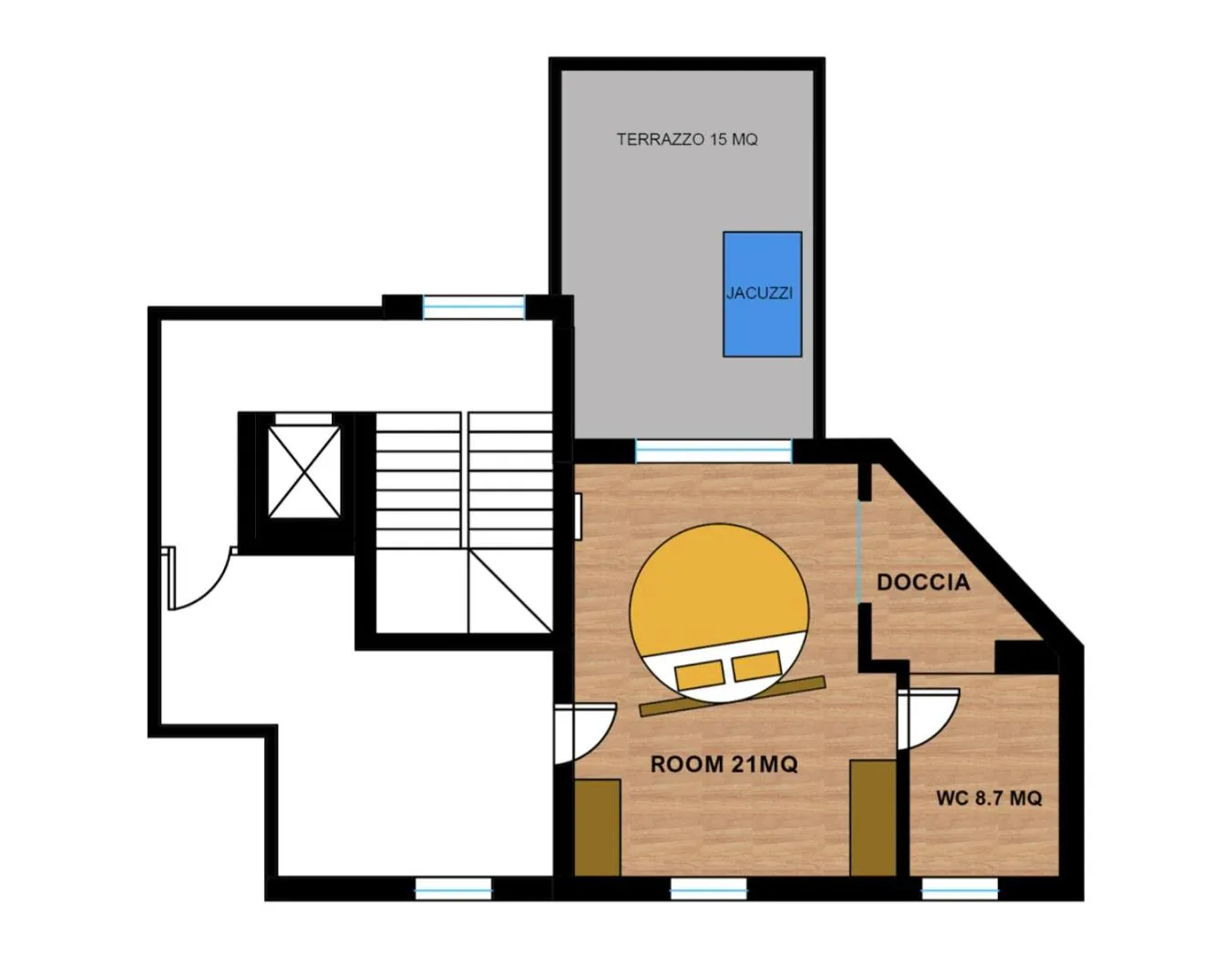 Floor plan in Luxury B&B La Riserva Dannunziana