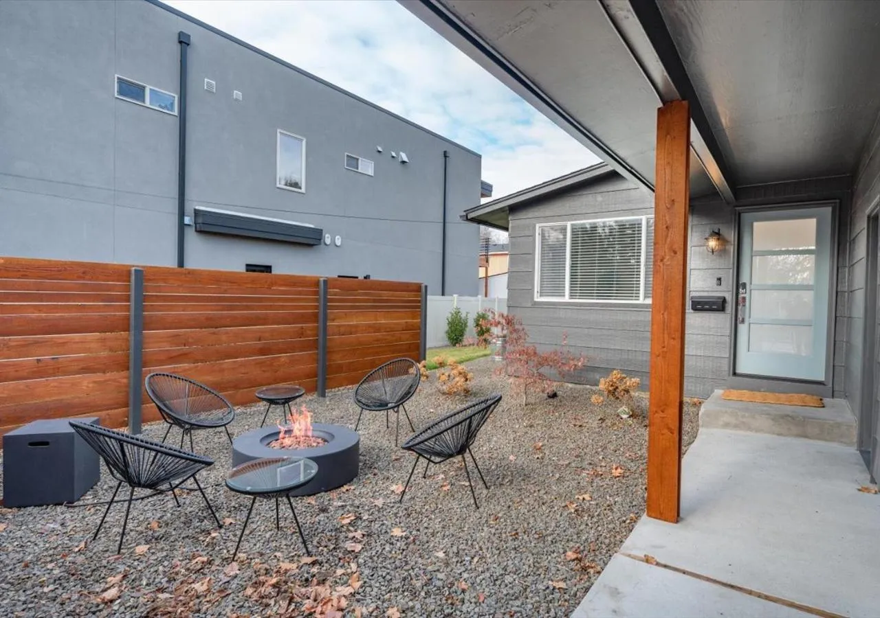 Patio in Mid Century Modern Boise-River Bungalow w/ Hot Tub