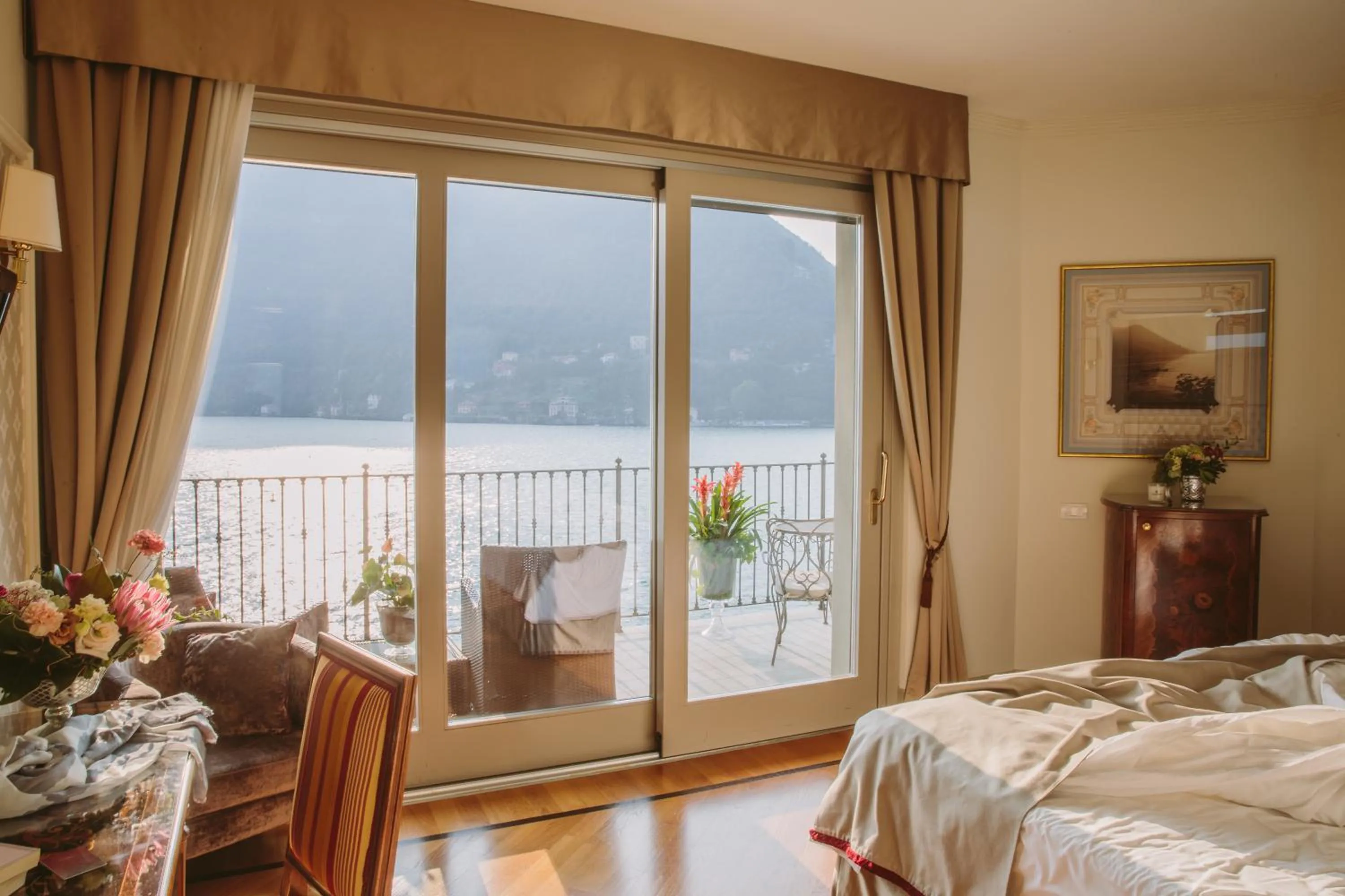 Balcony/Terrace, Bed in Hotel Villa Flori