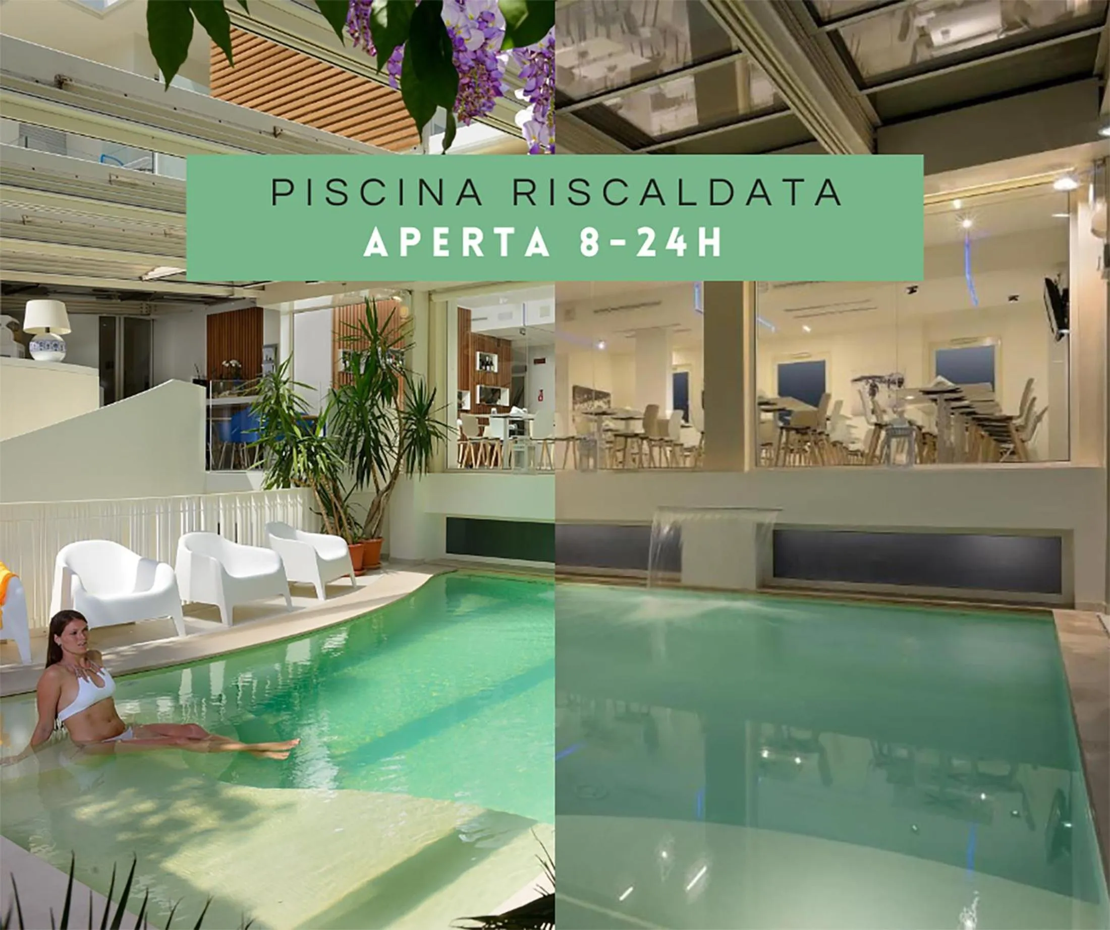 Pool view in Hotel Romagna