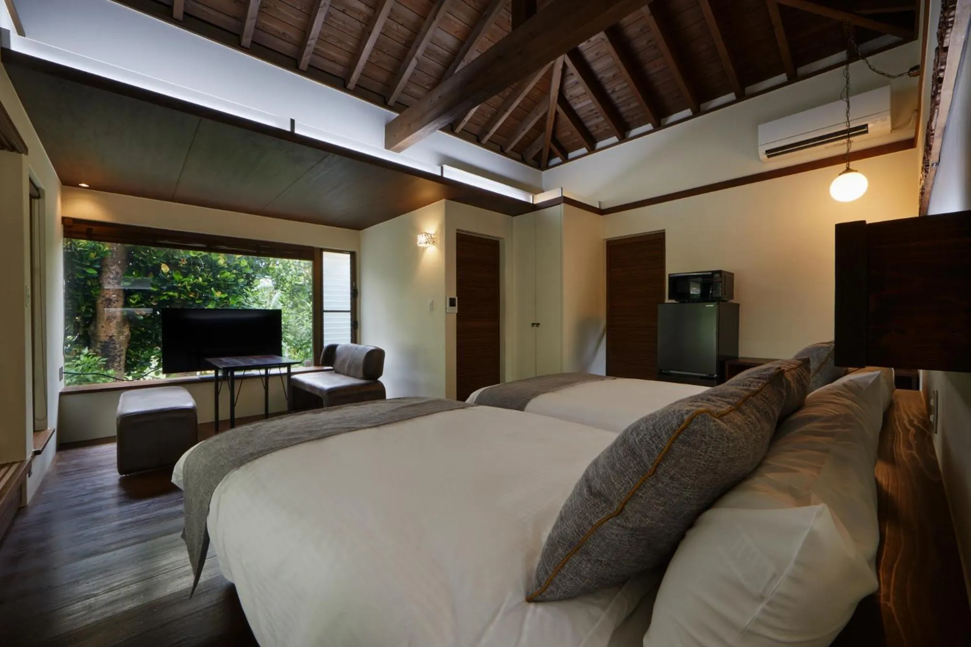 Bed in Private Villas Ryuz備瀬