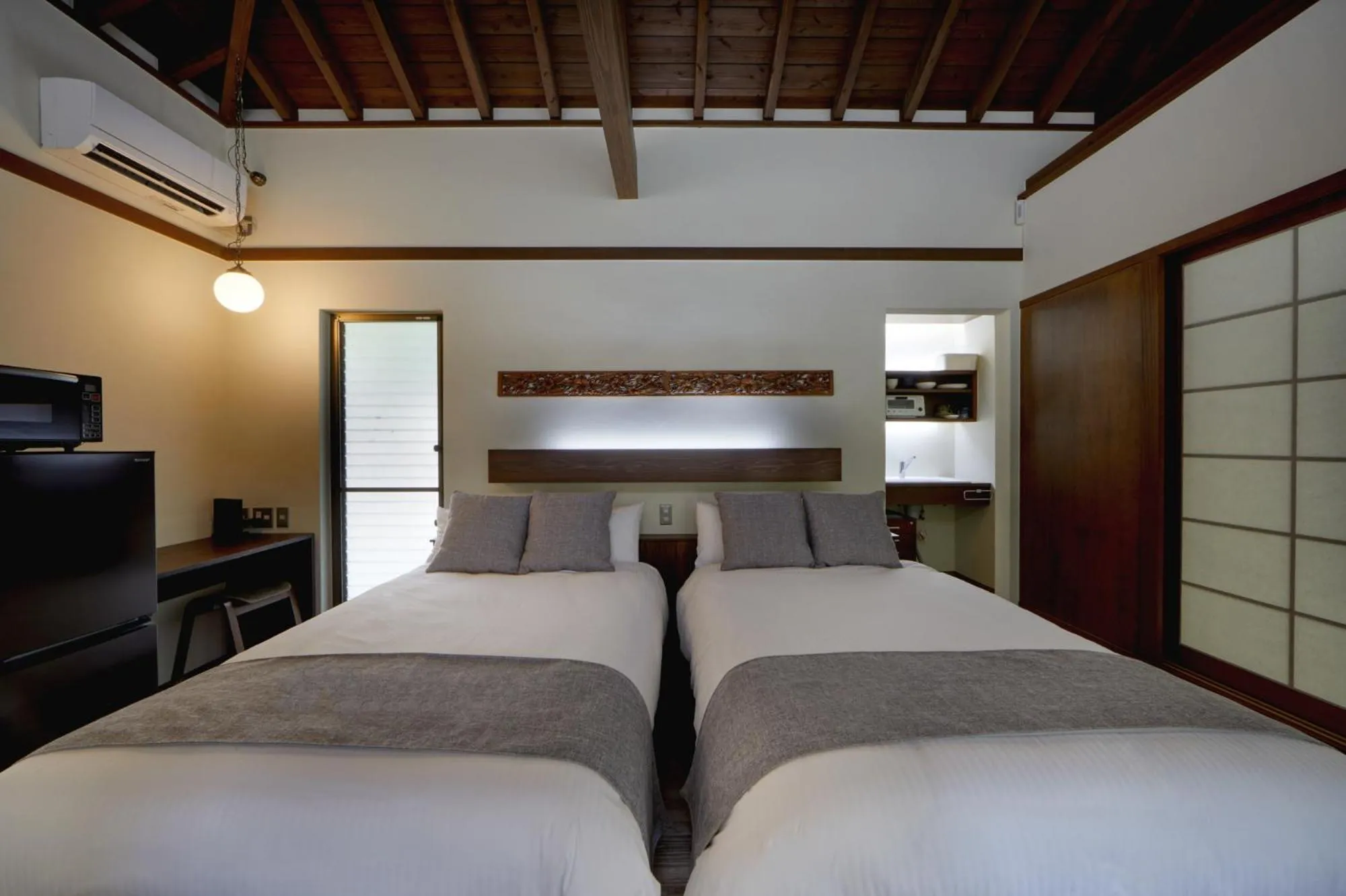 Bed in Private Villas Ryuz備瀬