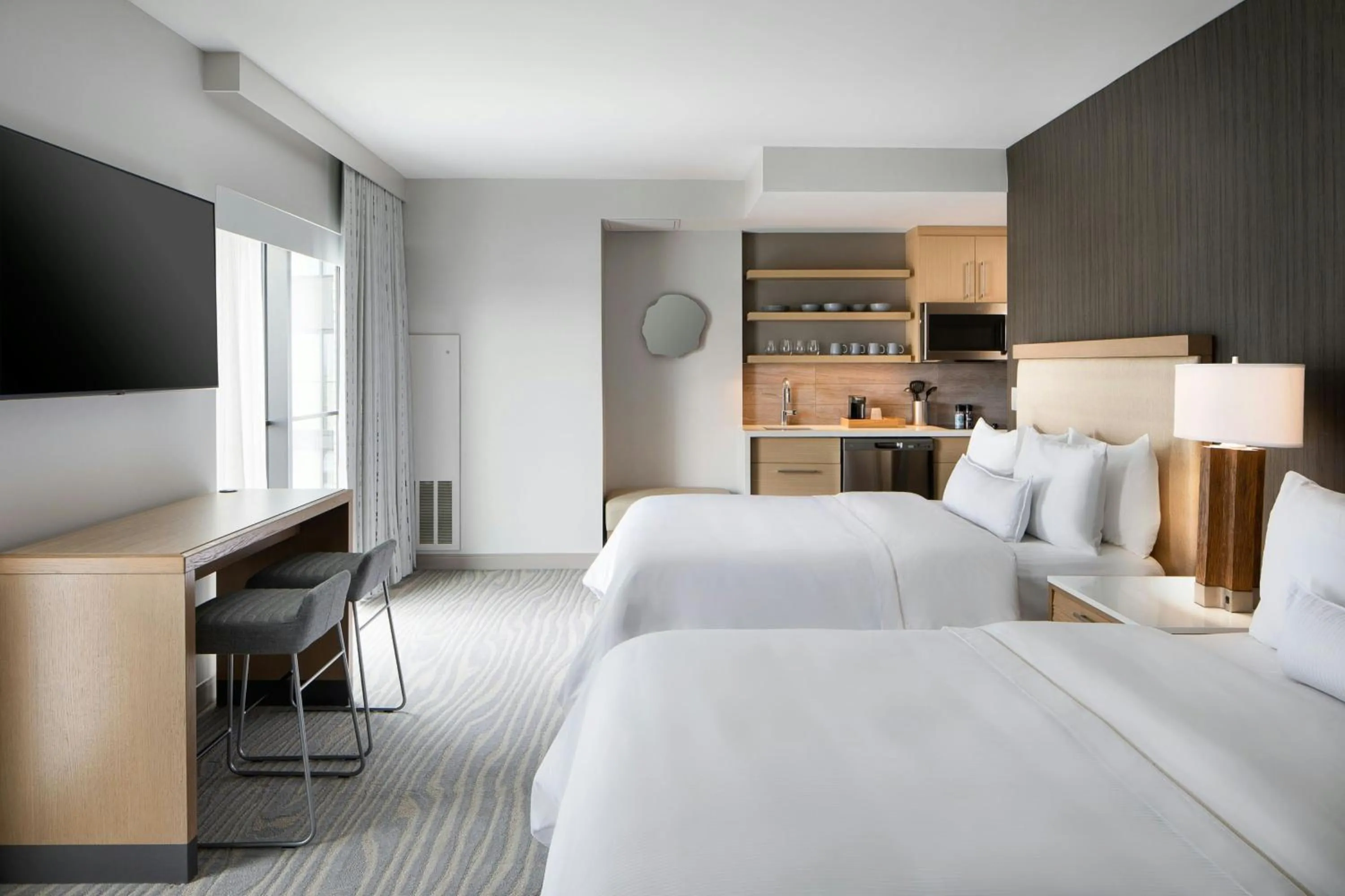 Kitchen or kitchenette, Bed in Element Salt Lake City Downtown