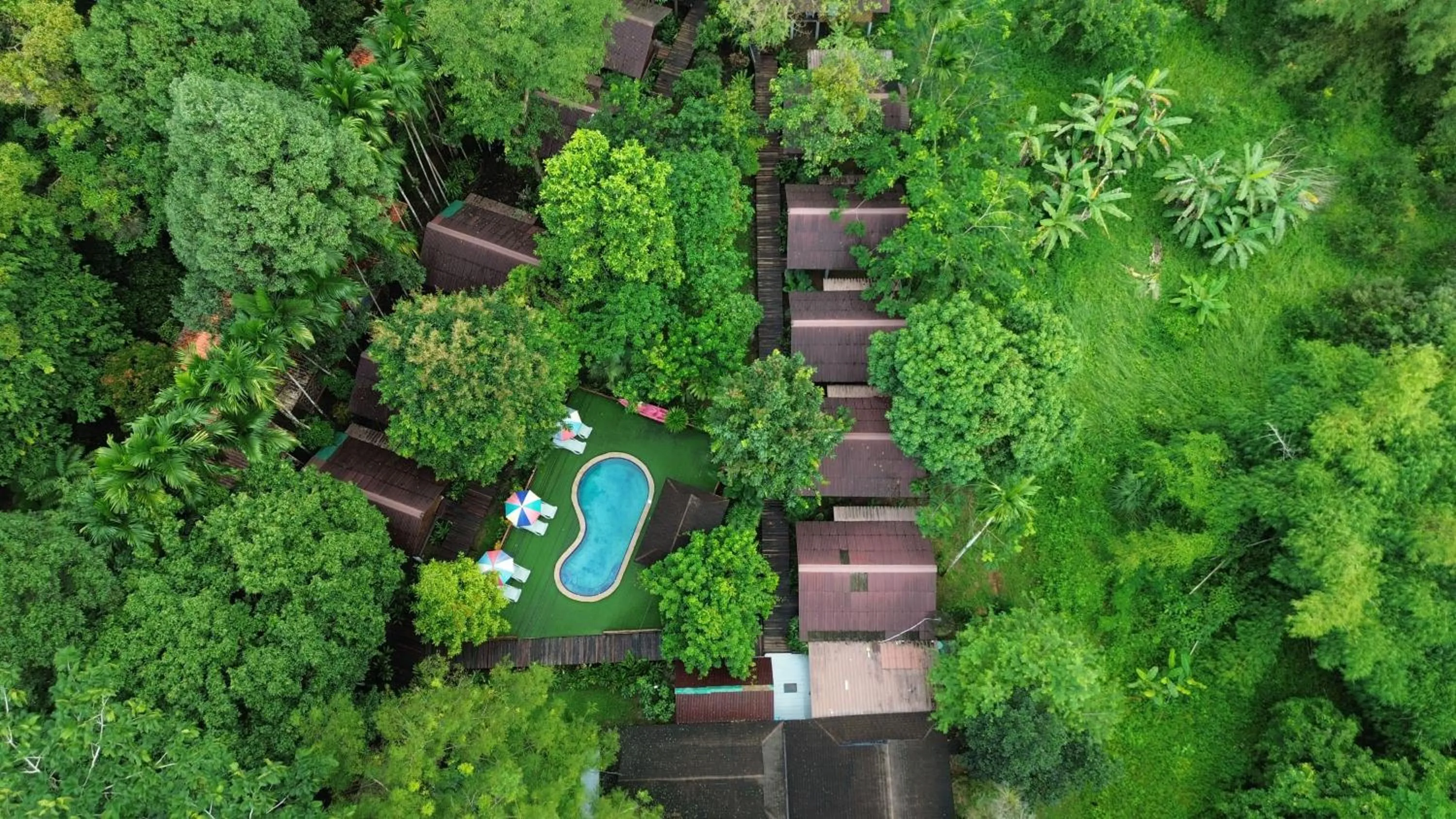 Bird's eye view in Khao Sok Cabana Resort